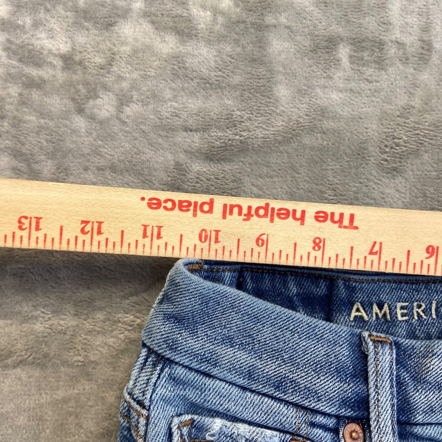 American Eagle Women's Curvy Mom Jeans Size 00 Blue Distressed Denim