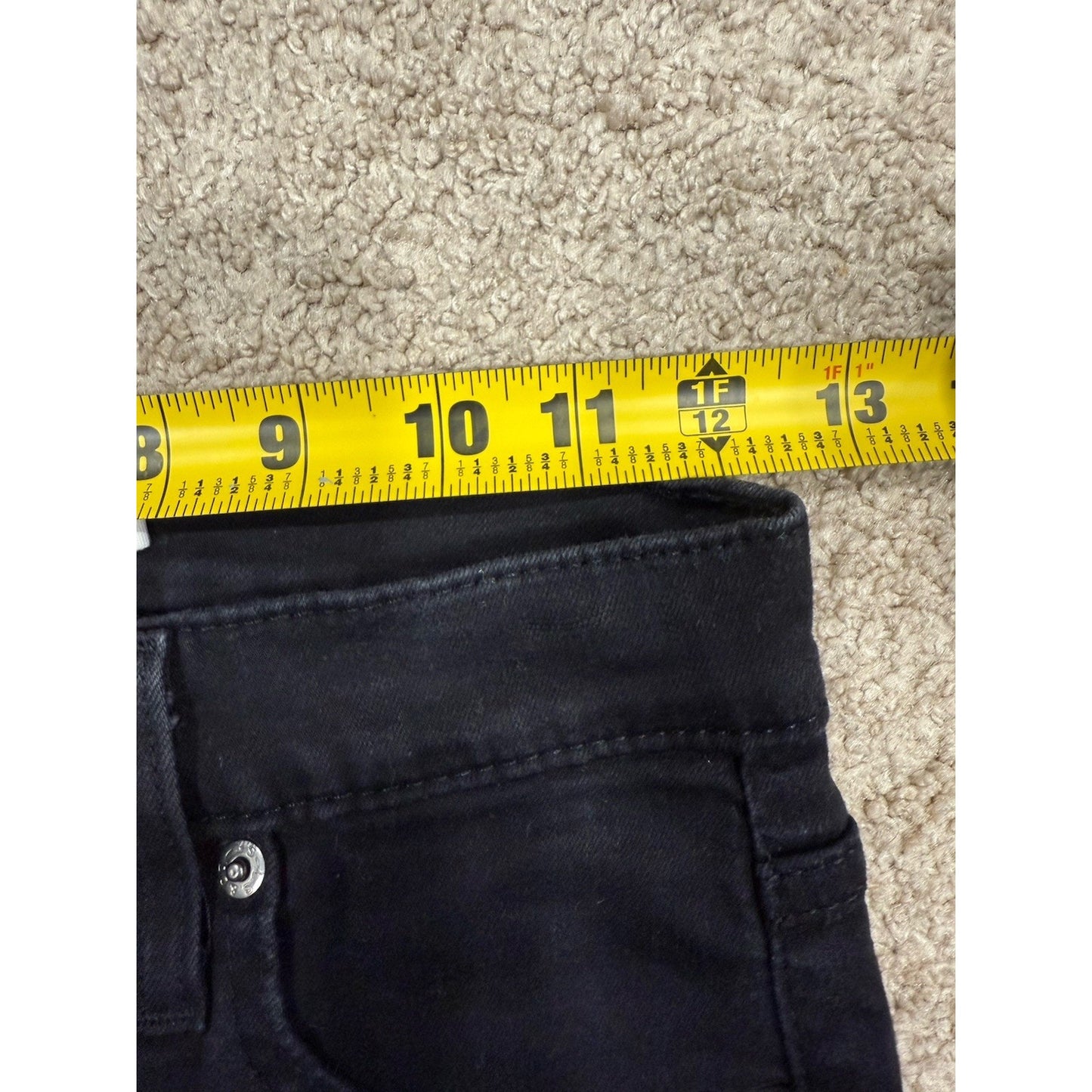 Levi's Premium 724 Black Jeans High Rise Straight Crop Women’s Size 26