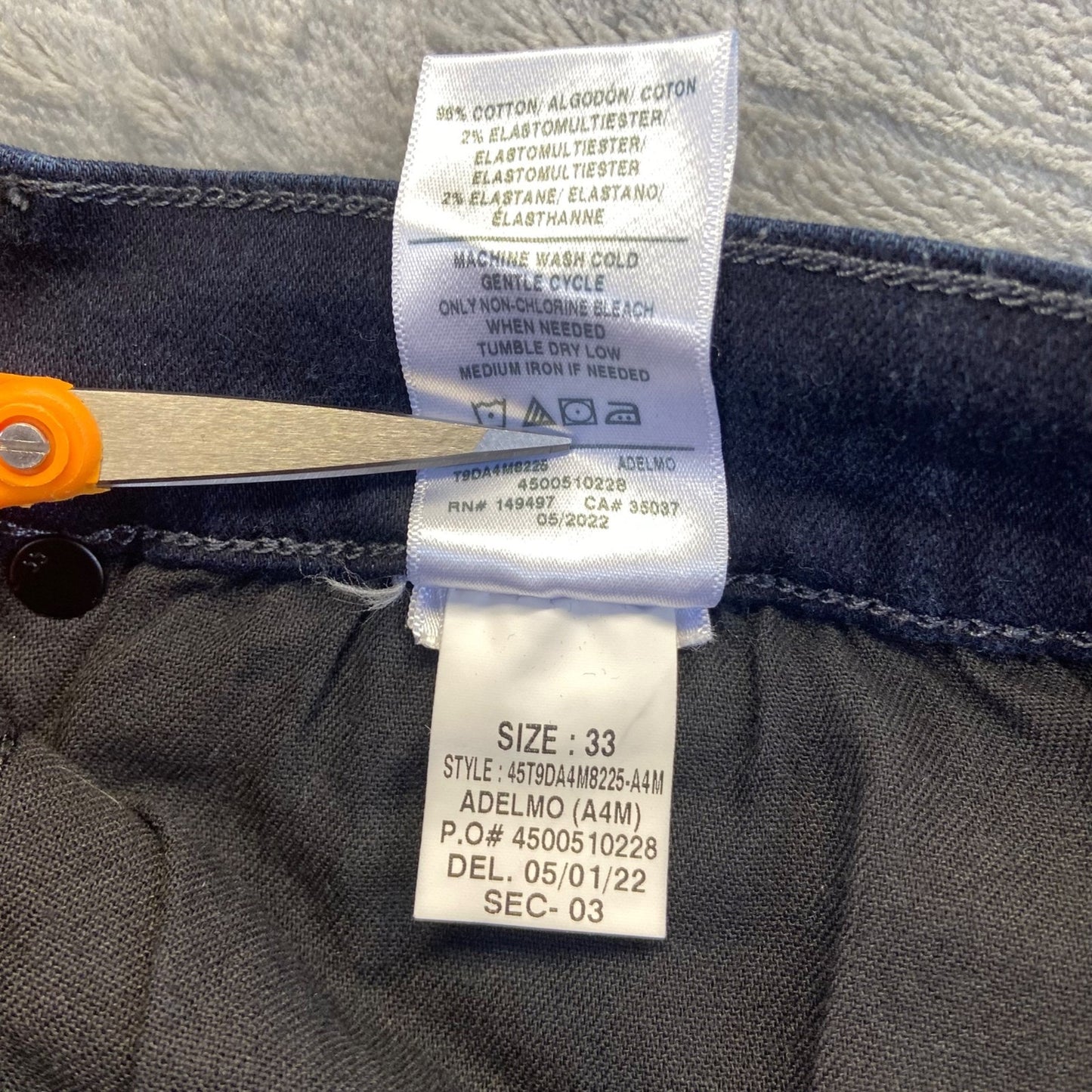 Joe's Jeans Men's Slim Jeans Size 33 Blue Dark Wash Denim