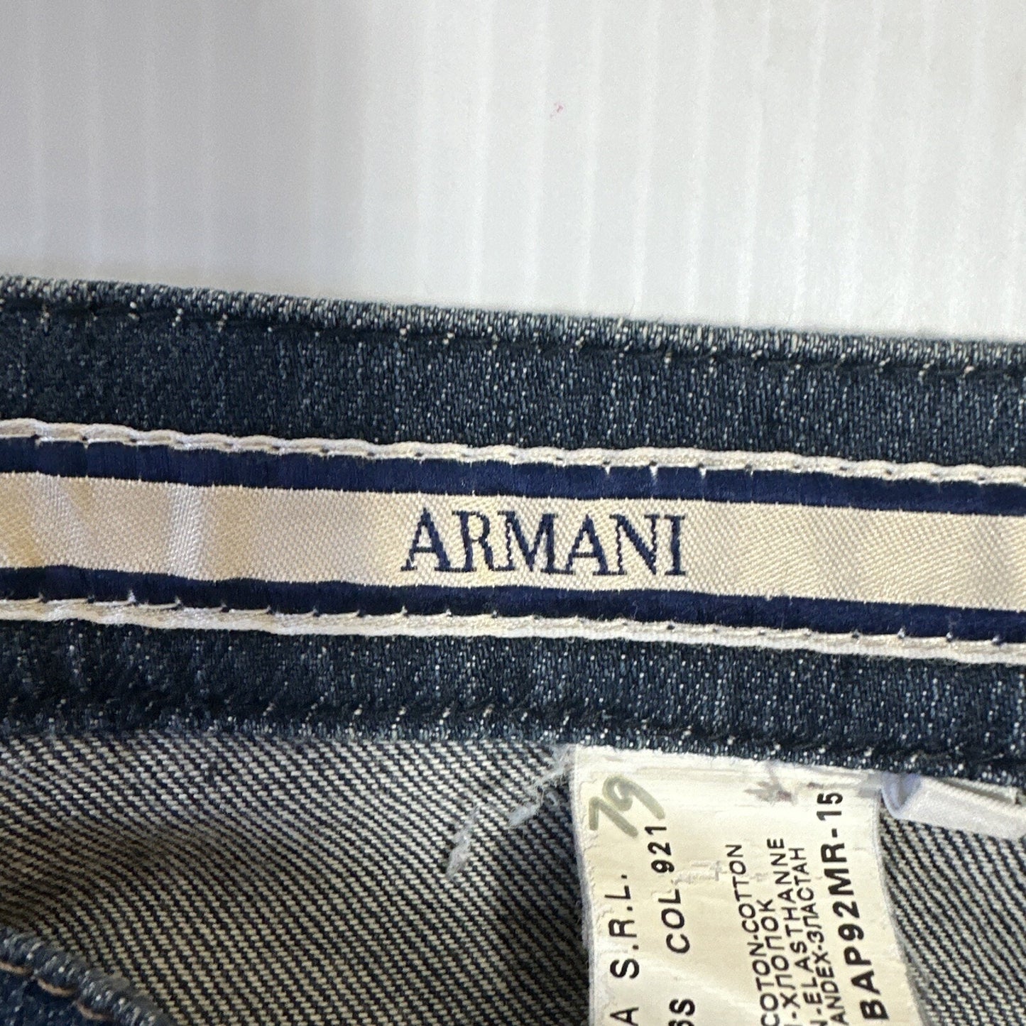 Emporio Armani Collezioni Antinea SRL Straight Leg Jeans Women’s 8 Dark Wash