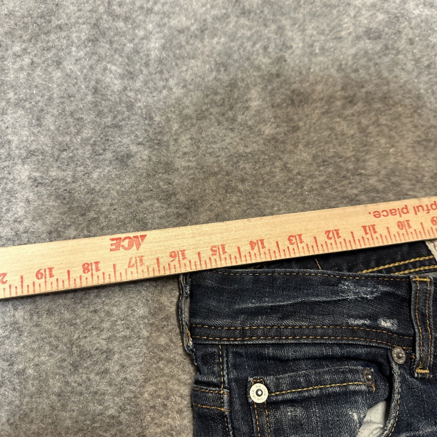 Big Star Sophie Distressed Bootcut Jeans Women's Size 28R Dark Blue Denim