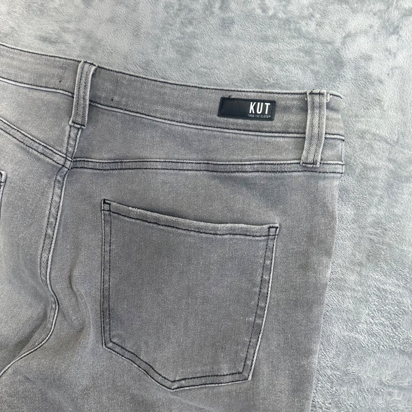 New KUT From The Kloth Women's Elizabeth Ankle Straight Jeans Size 16 Gray