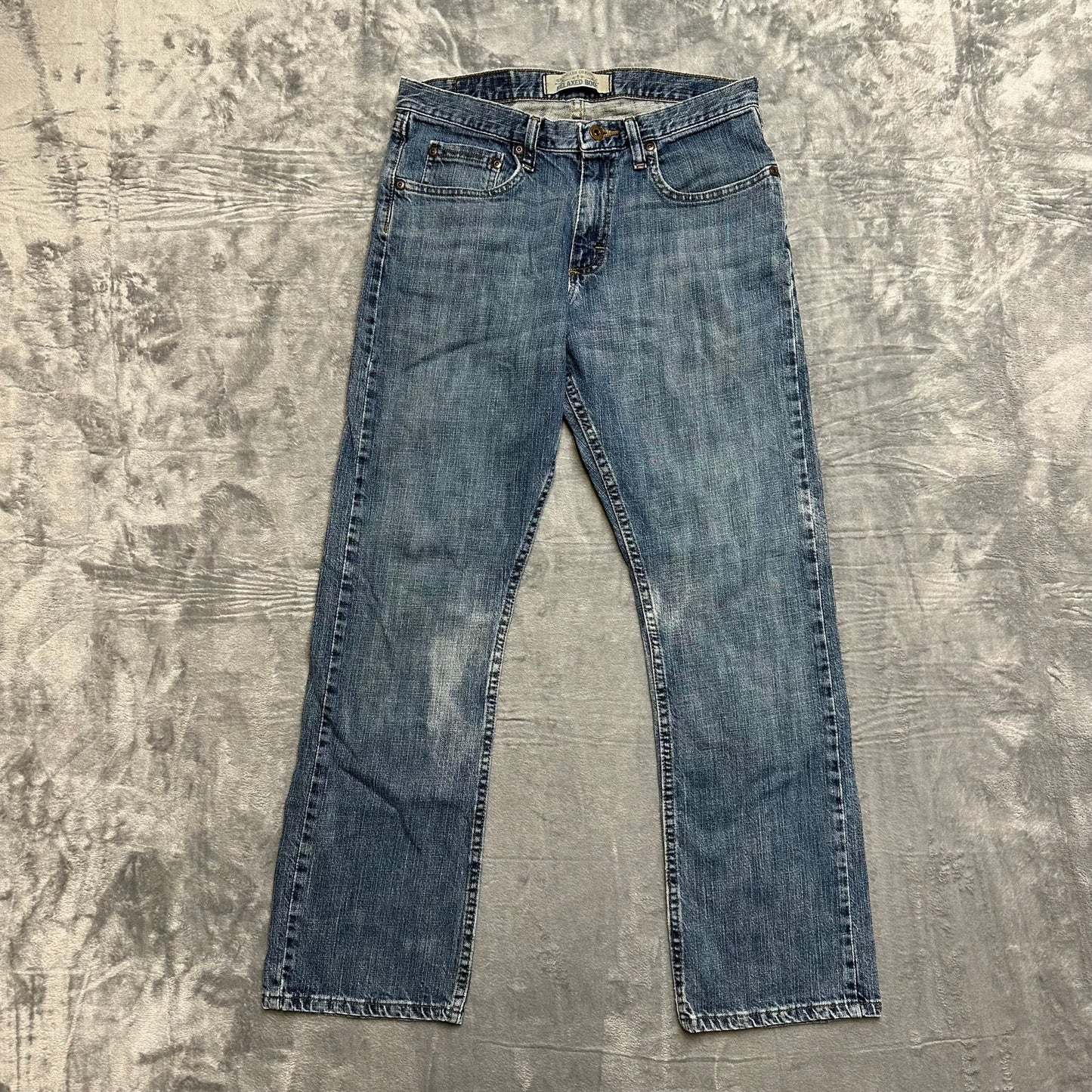 Lot of 3 Work Jeans Mens Size 30x30 Levi’s American Eagle Wrangler Blue Denim