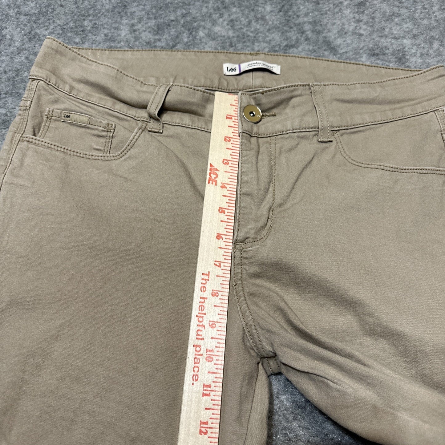 Lee Slender Secret Lower On The Waist Men's Straight Jeans Size 12M Medium Beige