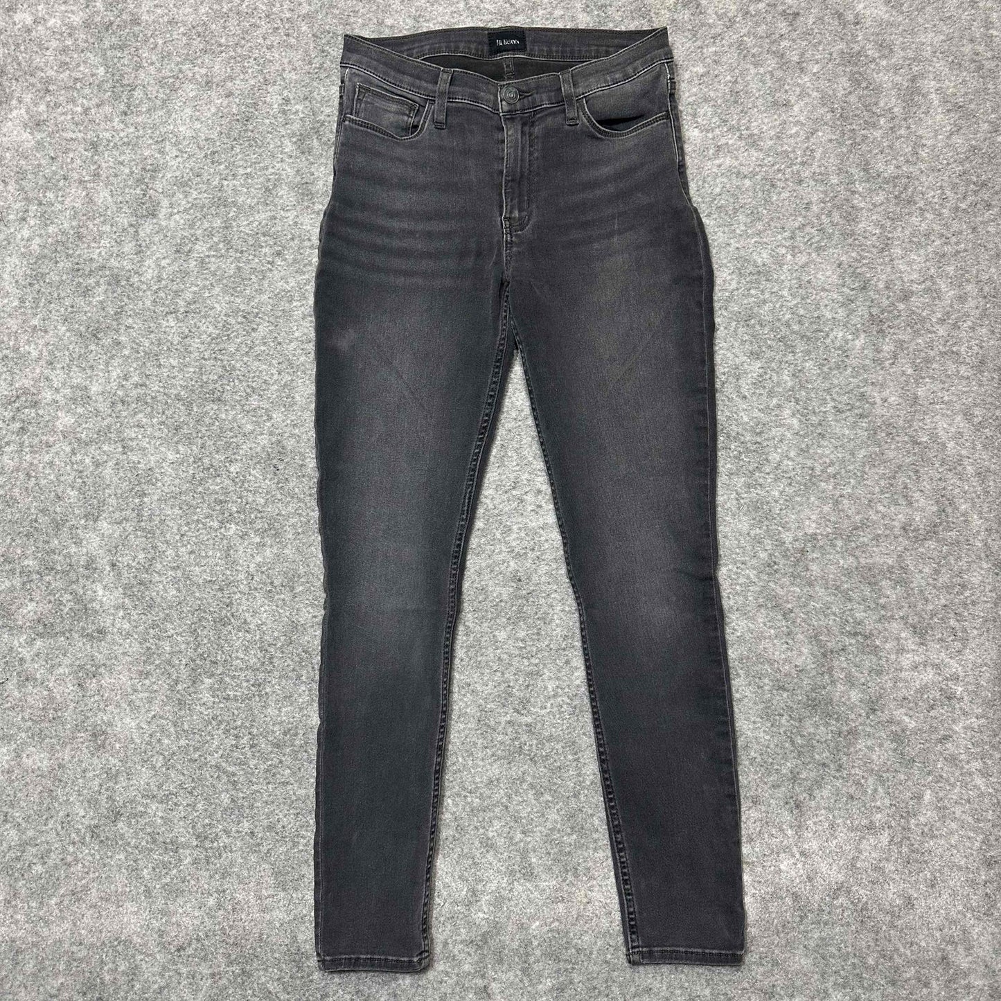 Hudson Natalie Midrise Super Skinny Women's Ankle Jeans Size 26 Black Dark Wash