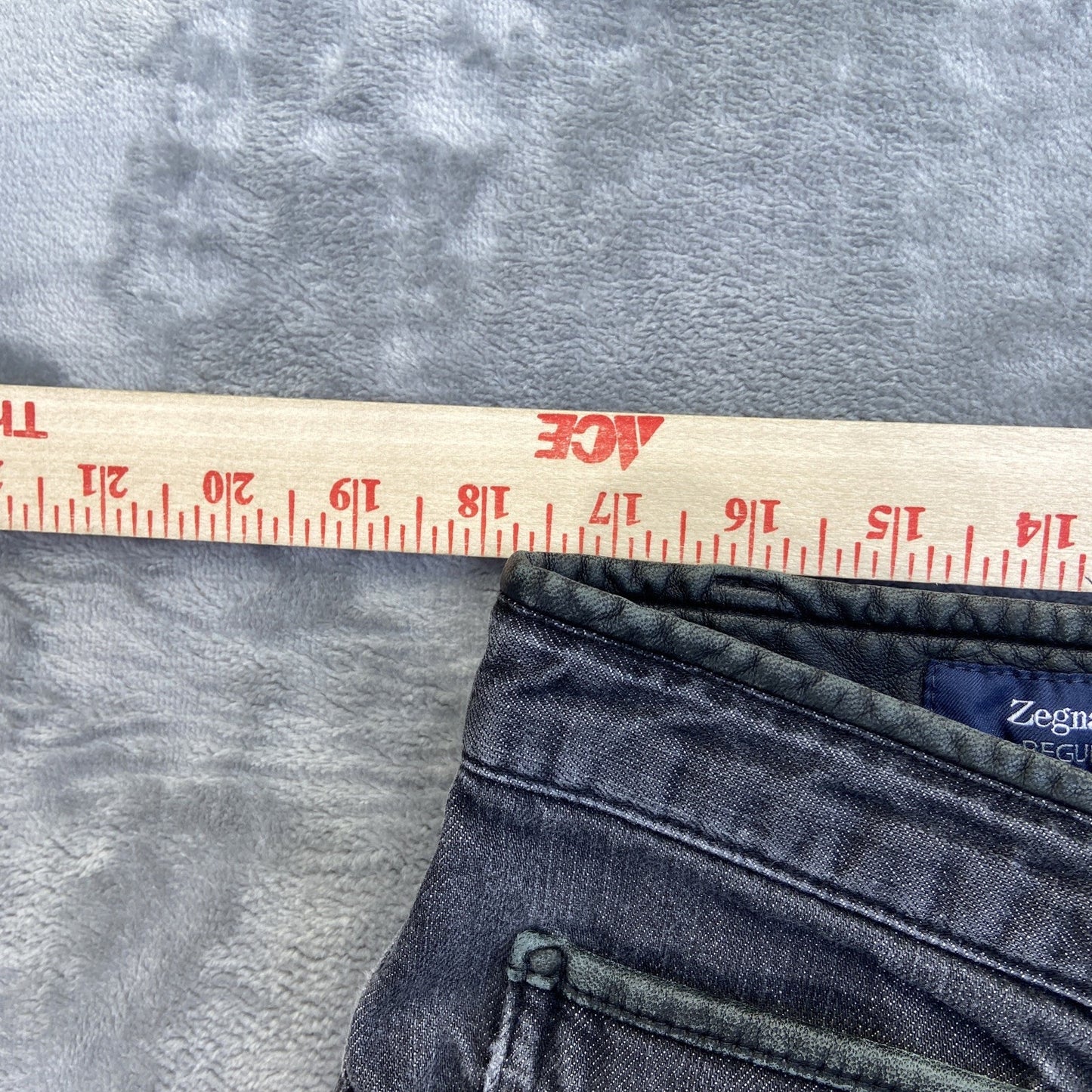 Zegna Sport Regular Fit Carbon Jeans Men's Size 38 Black Denim