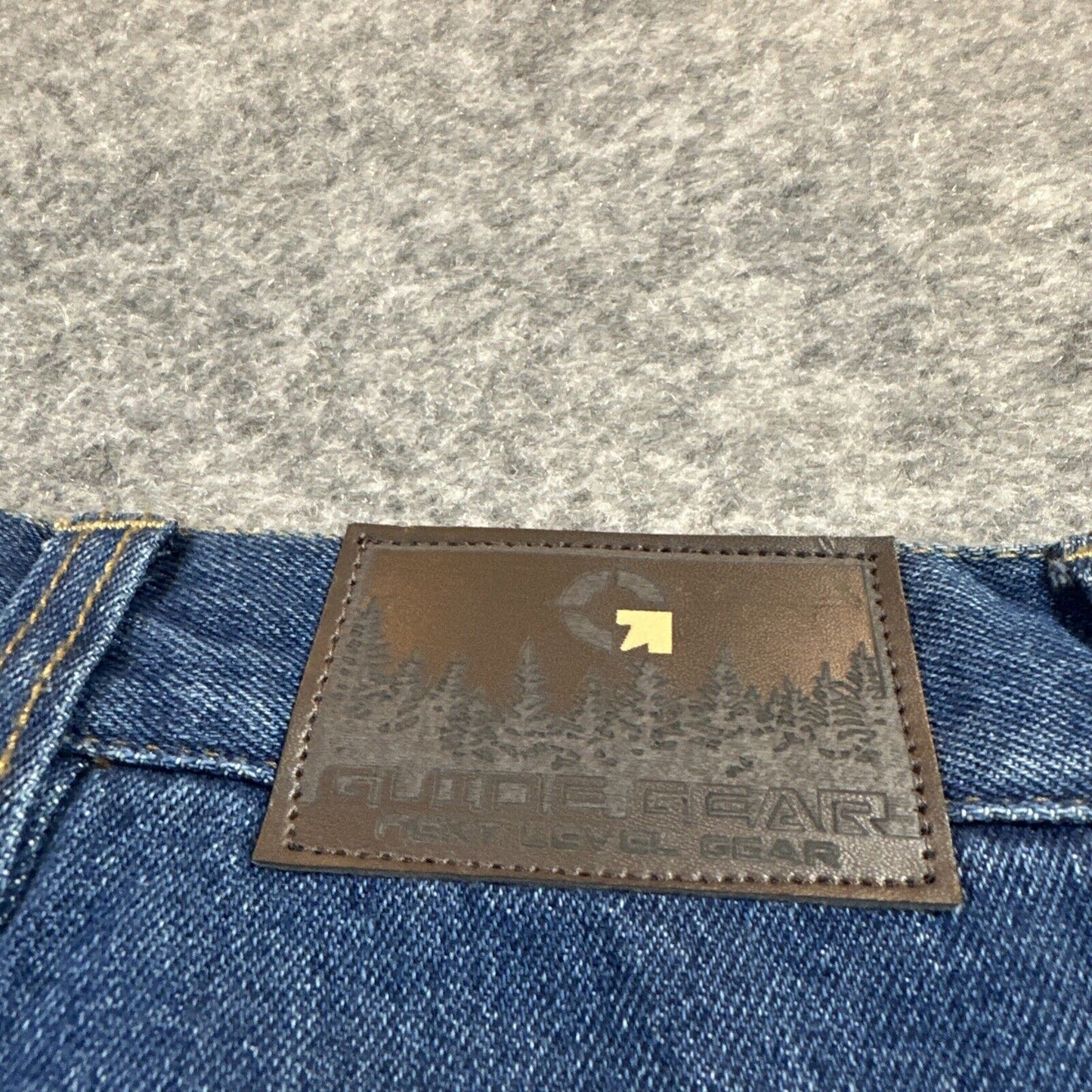 New Guide Gear Fleece Lined Straight Jeans Men's Size 44x30 Dark Blue Denim