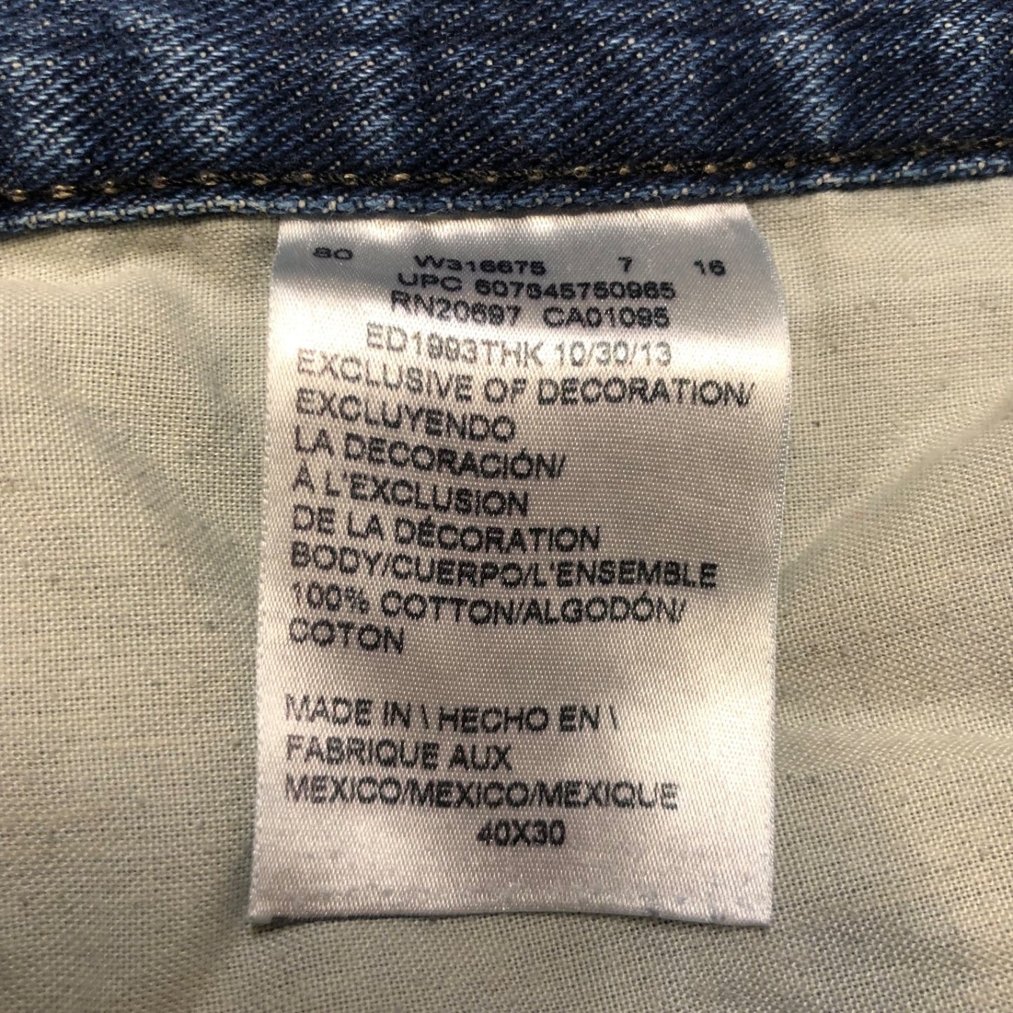 Wholesale Lot of 4 Work Jeans Men's Size 40x30 Blue Black Grade A / B
