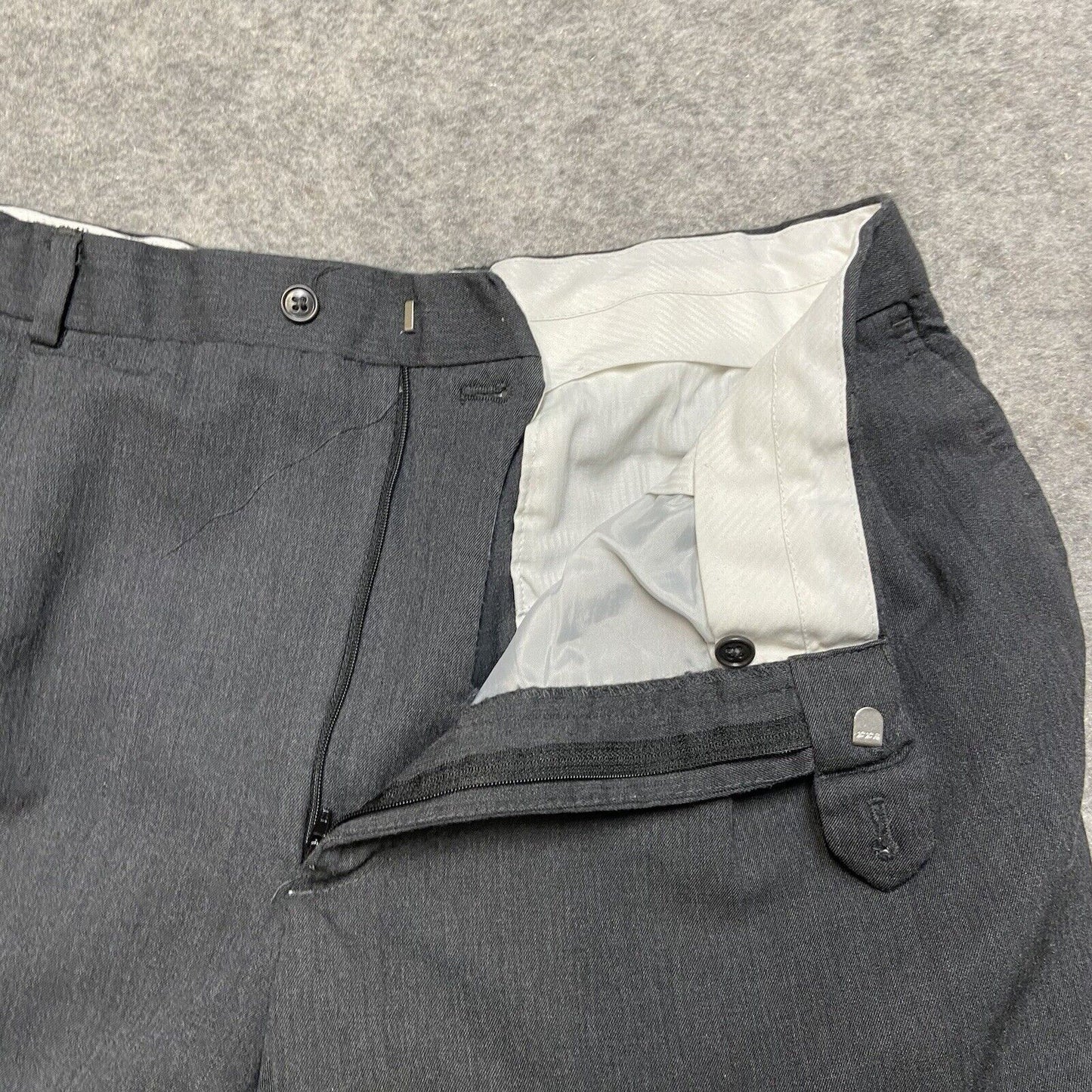 Linea Uomo Pleated Dress Pants Men's Size 40x34 Dark Gray Pants