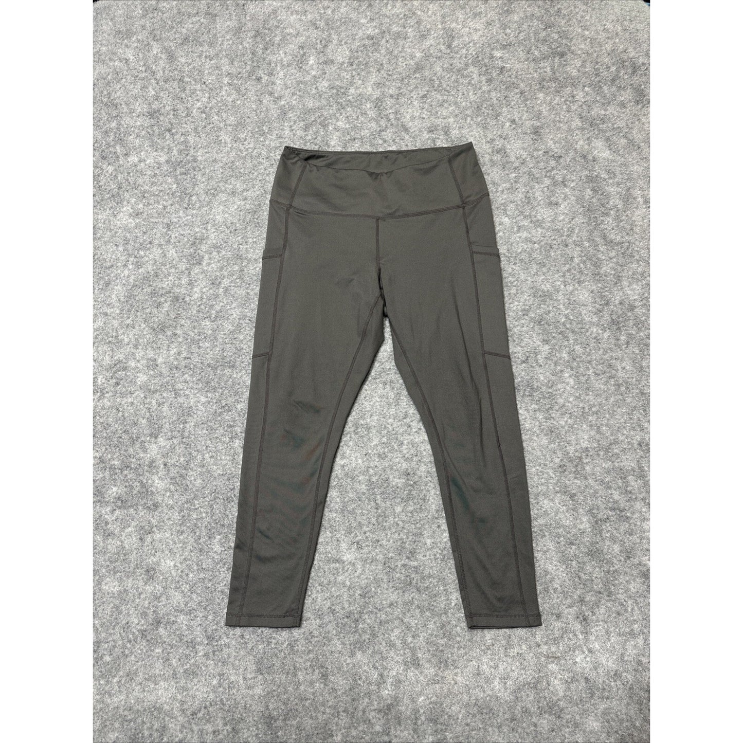 Zella Women's Yoga Leggings Size L Large Gray Medium Wash Pants