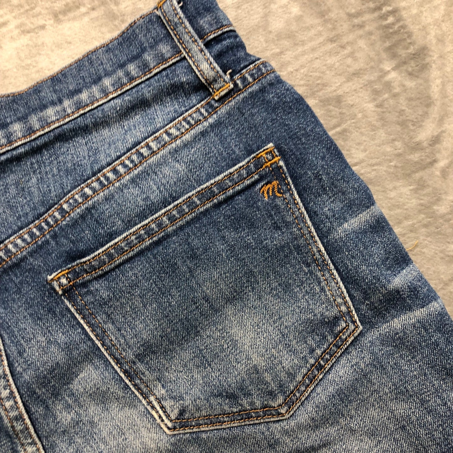 Madewell Cut Off High Rise Jean Shorts Women's Size 26 Blue Denim