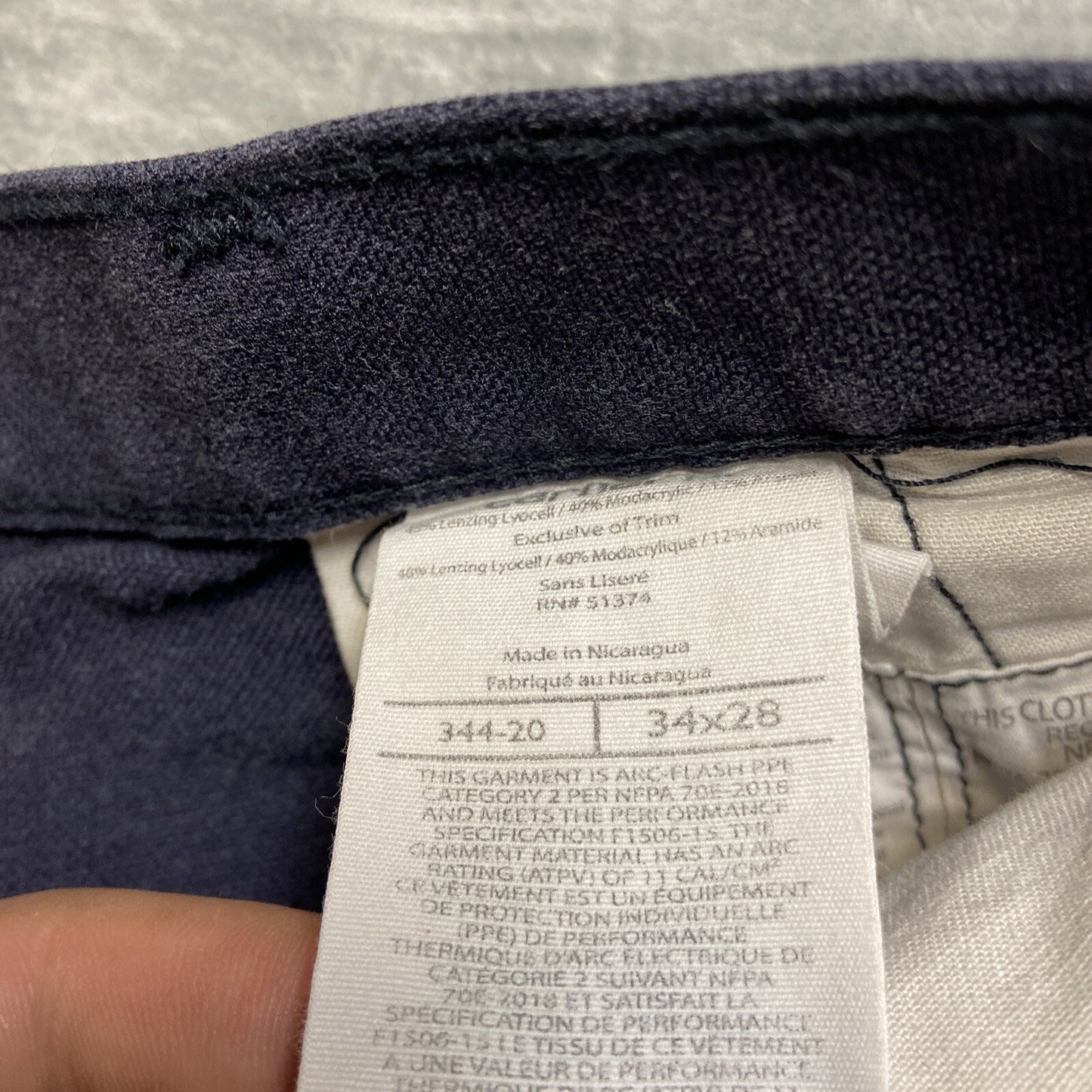 Lot of 5 Carhartt FR Chino / Cargo Pants Men's Size 32x28 Blue Grade A/B