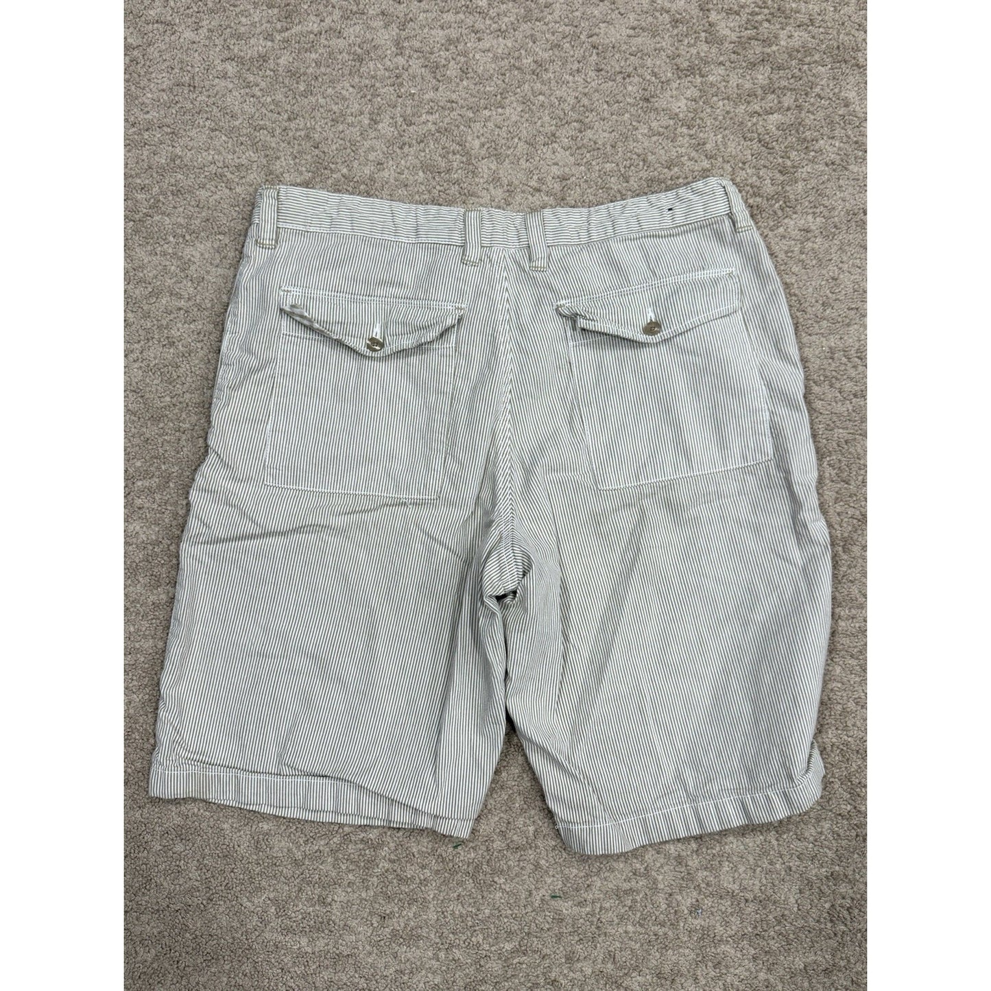 American Classics Russell Simmons Shorts Mens 36 White Striped