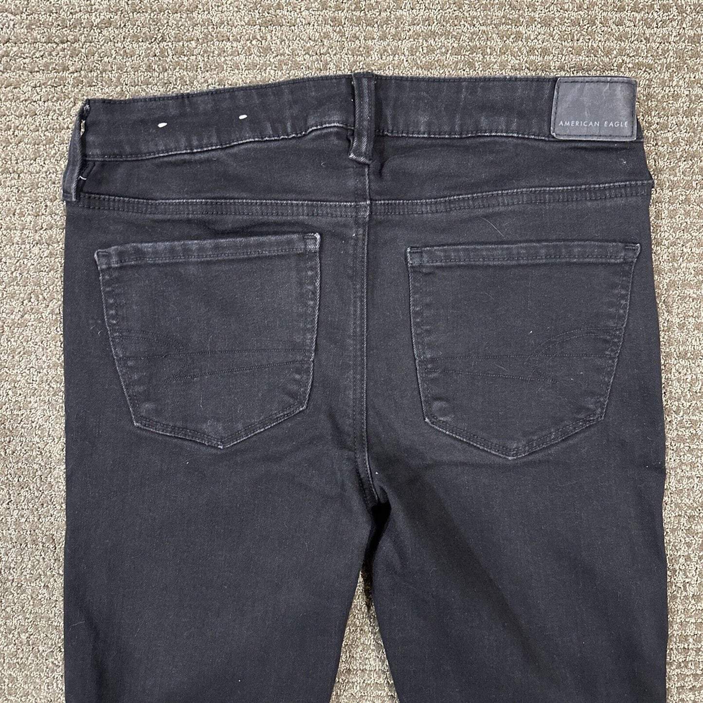 American Eagle Jeans Women's Size 4R Mid Rise Next Level Stretch Black Jeans