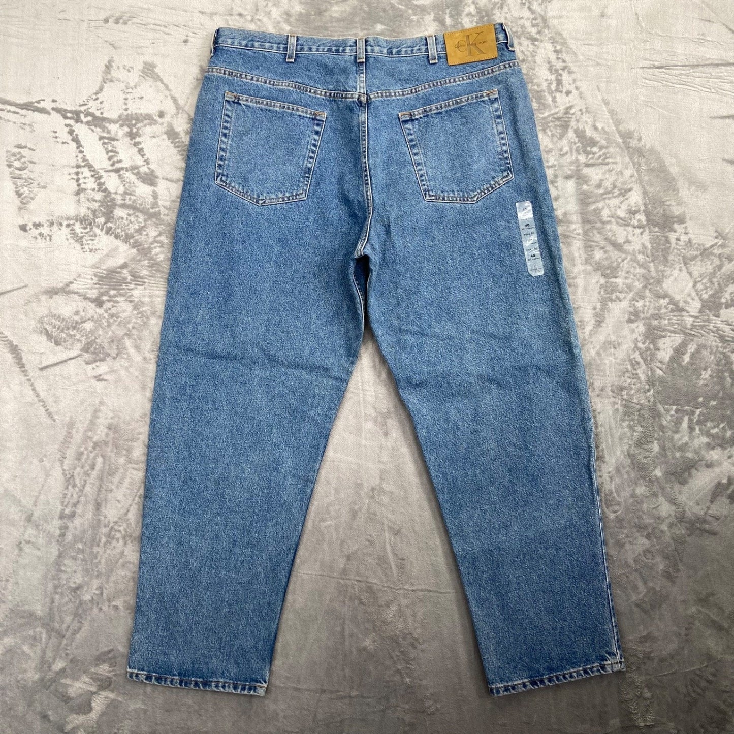 Vintage New Calvin Klein Men's Easy Fit Jeans Size 40x30 Light Blue Denim