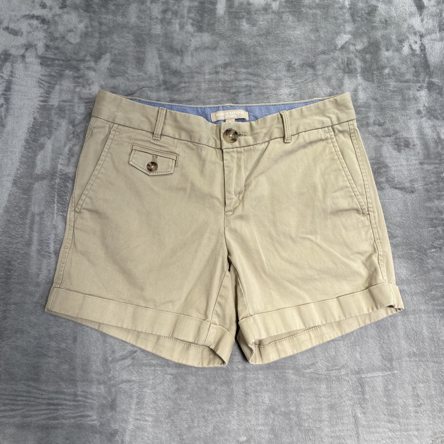 Banana Republic City Chino Shorts Women's 0 Beige Khaki