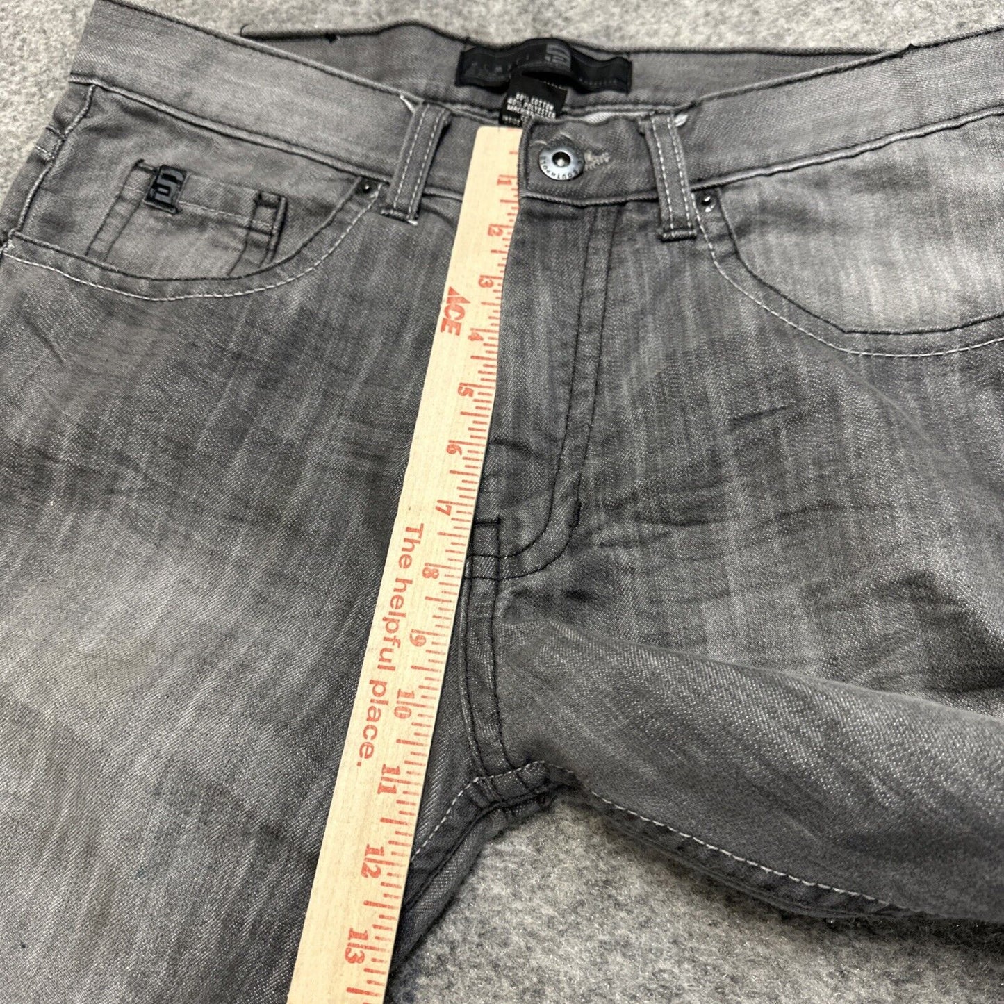 Southpole Straight Jeans Men's Size 34x30 Gray Denim Skater Y2K Grunge *Stained*