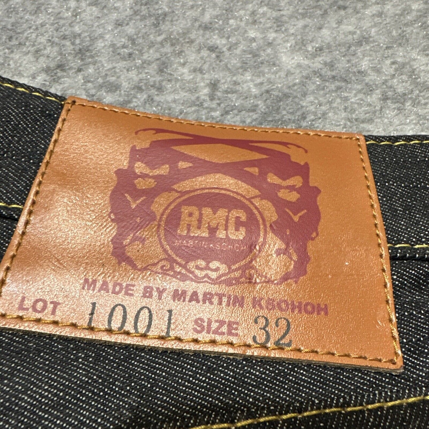 New Red Monkey Company Martin Ksohoh Baggy Wave Jeans Mens 32 Dark Blue Denim