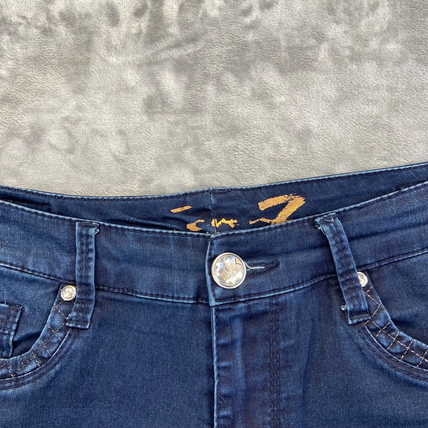 Seven7 Women's Rocker Slim Flare Jeans Size 14 Dark Wash