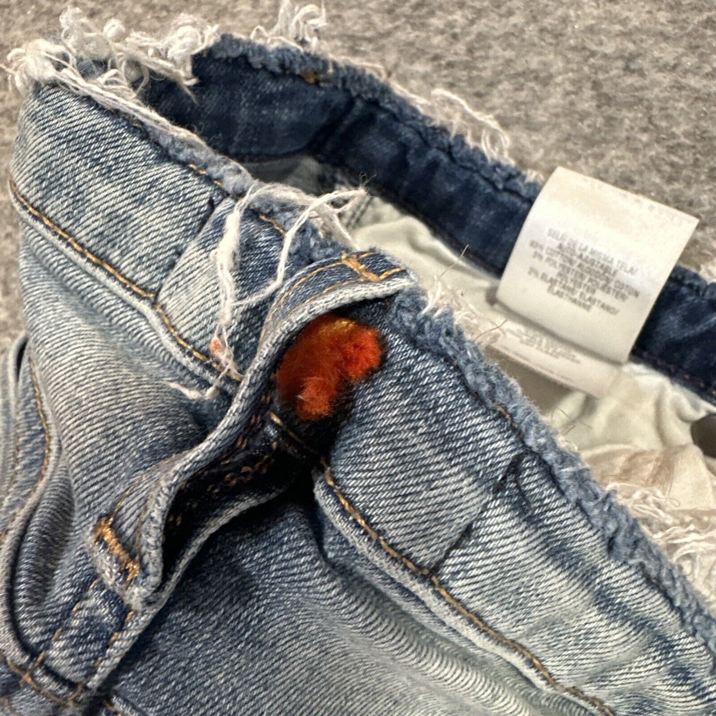 Hudson Barbara Super Skinny Distressed Frayed Waist Jeans Womens 26 Blue Denim