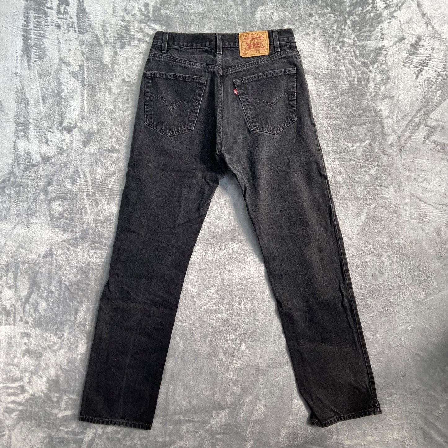 Levi's 505 Regular Fit Straight Leg Men's Jeans 33x34 Black Denim