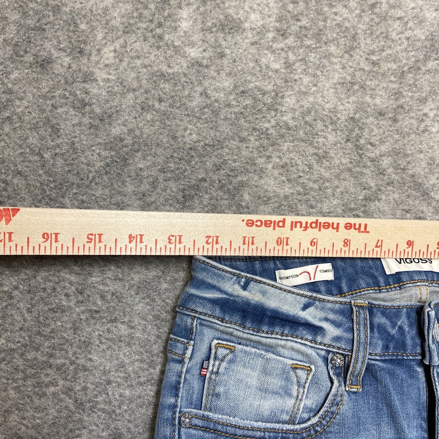 New Vigoss Distressed Thompson Tomboy Skinny Jeans Women's 25 Light Blue Faded