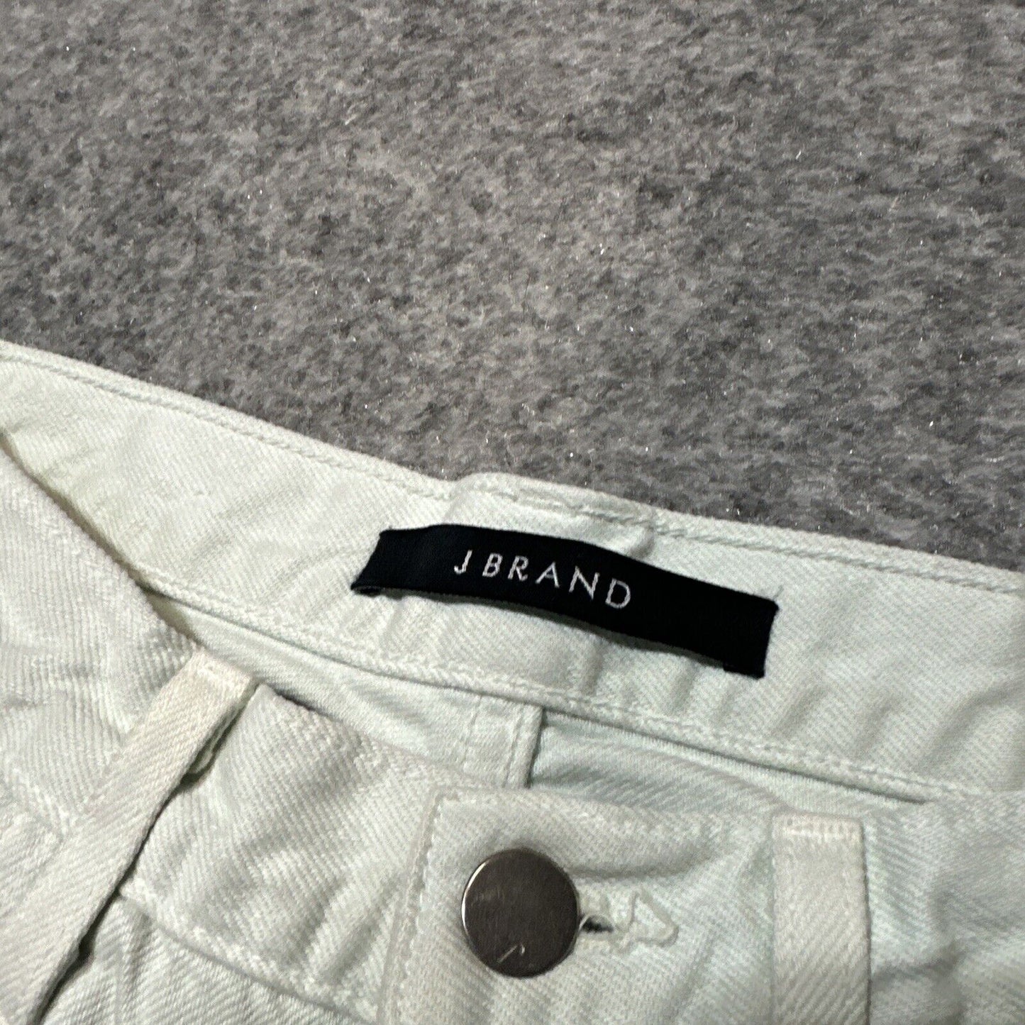 J Brand Wynne Women's Distressed Straight Jeans Sz 24 Spearmint White Denim