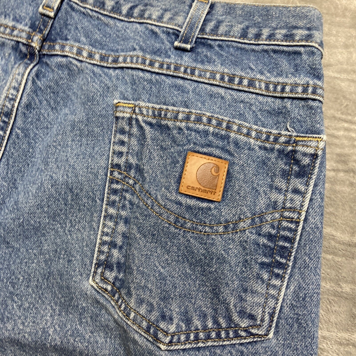 Lot of 2 Carhartt Relaxed Fit Work Jeans Men's 38x30 Blue Grade A/B Wholesale
