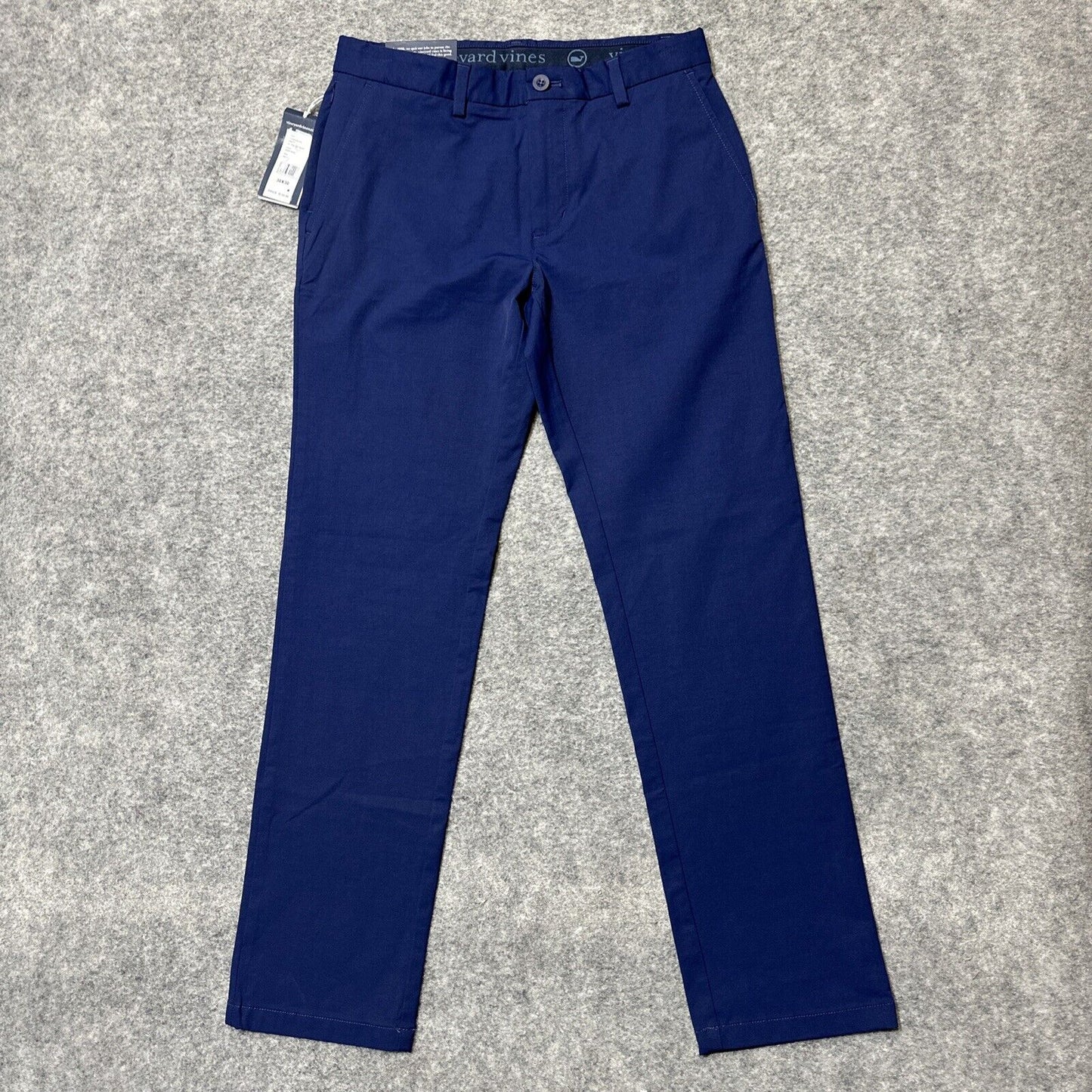 New Vineyard Vines OTG On The Go Pant Men's Size 30x30 Deep Bay Dark Blue Chinos
