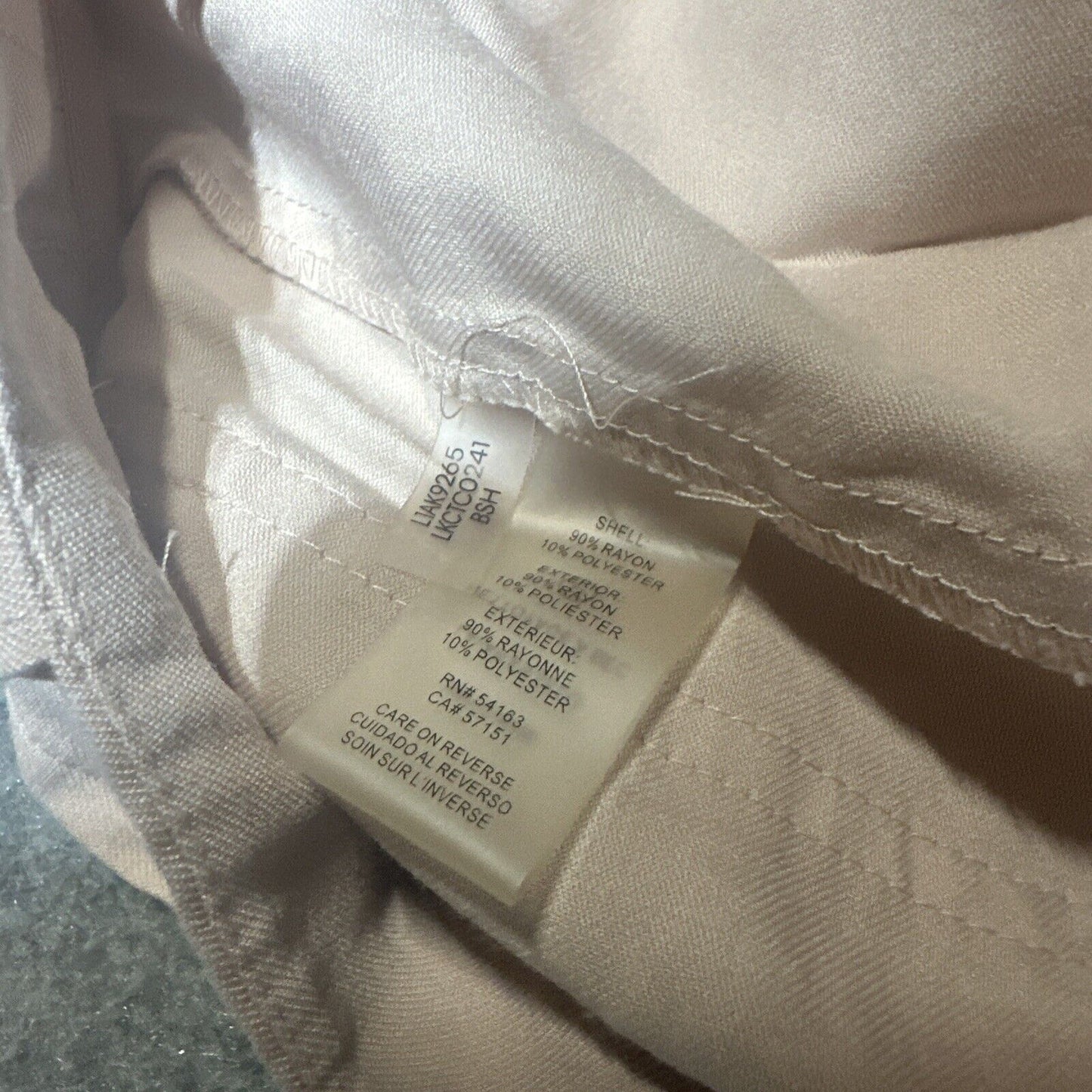 Karl Lagerfeld Women's Belted Jogger Pants Size xx Pink Rayon Pants Beige Light