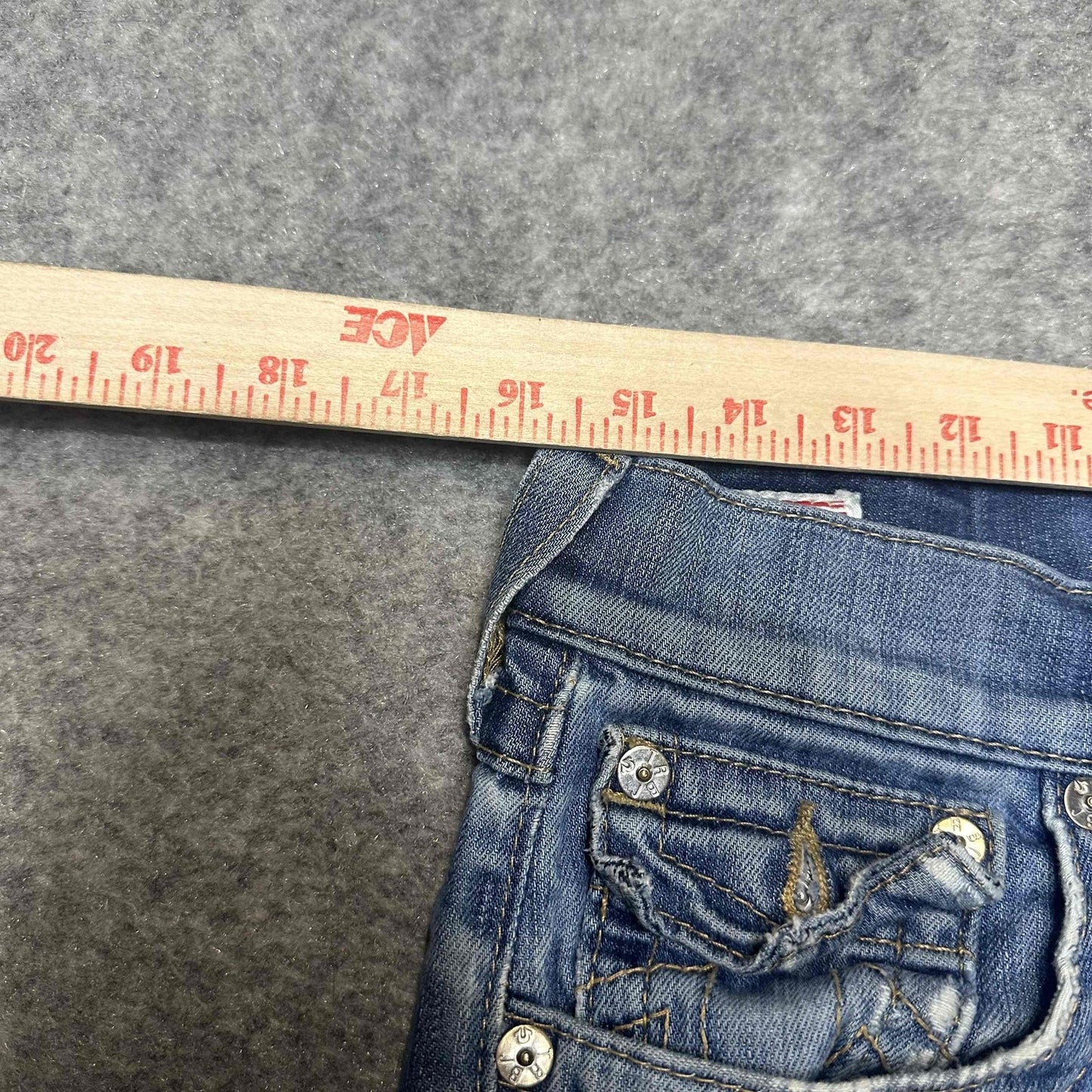 True Religion Men's Distressed Ripped Skinny Jeans Size 29 Blue Medium Wash