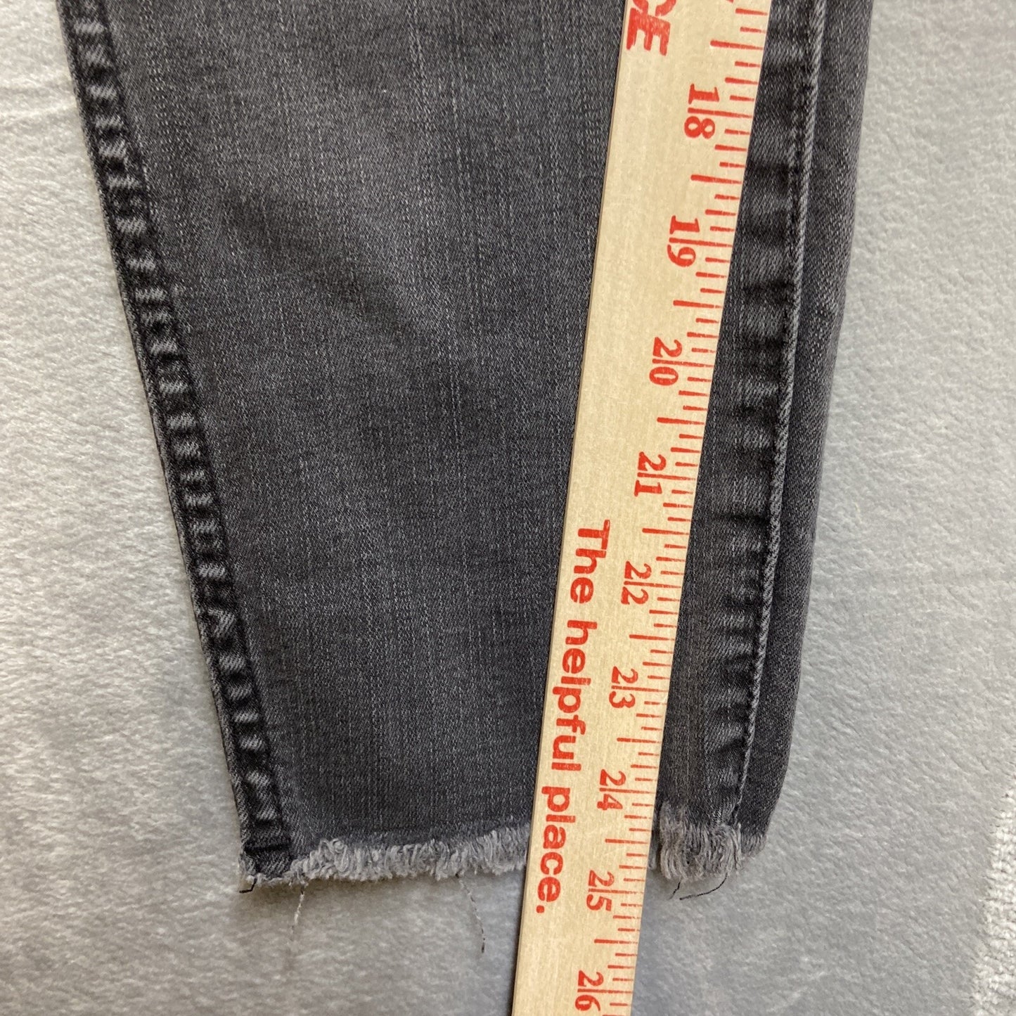 Madewell 10” High Rise Skinny Jeans Women’s Size 31p Dark Gray Button Fly Denim