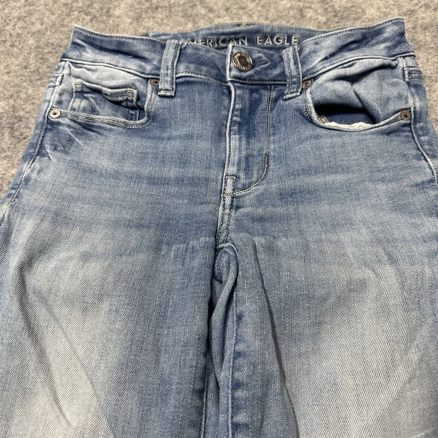 American Eagle Next Level Stretch Women's Skinny Jeans Size 2 Blue Light Wash