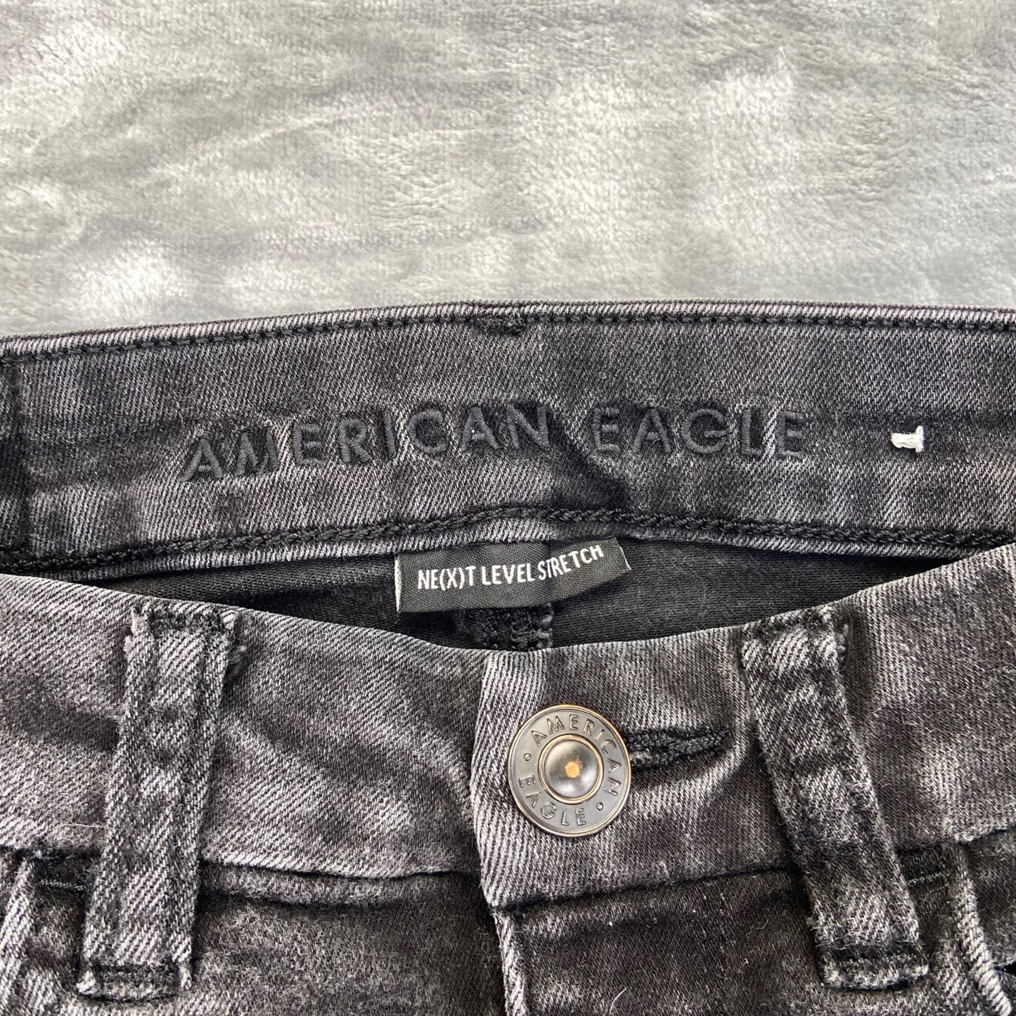 American Eagle Women's Skinny Jeans Size 0 Short Black Denim