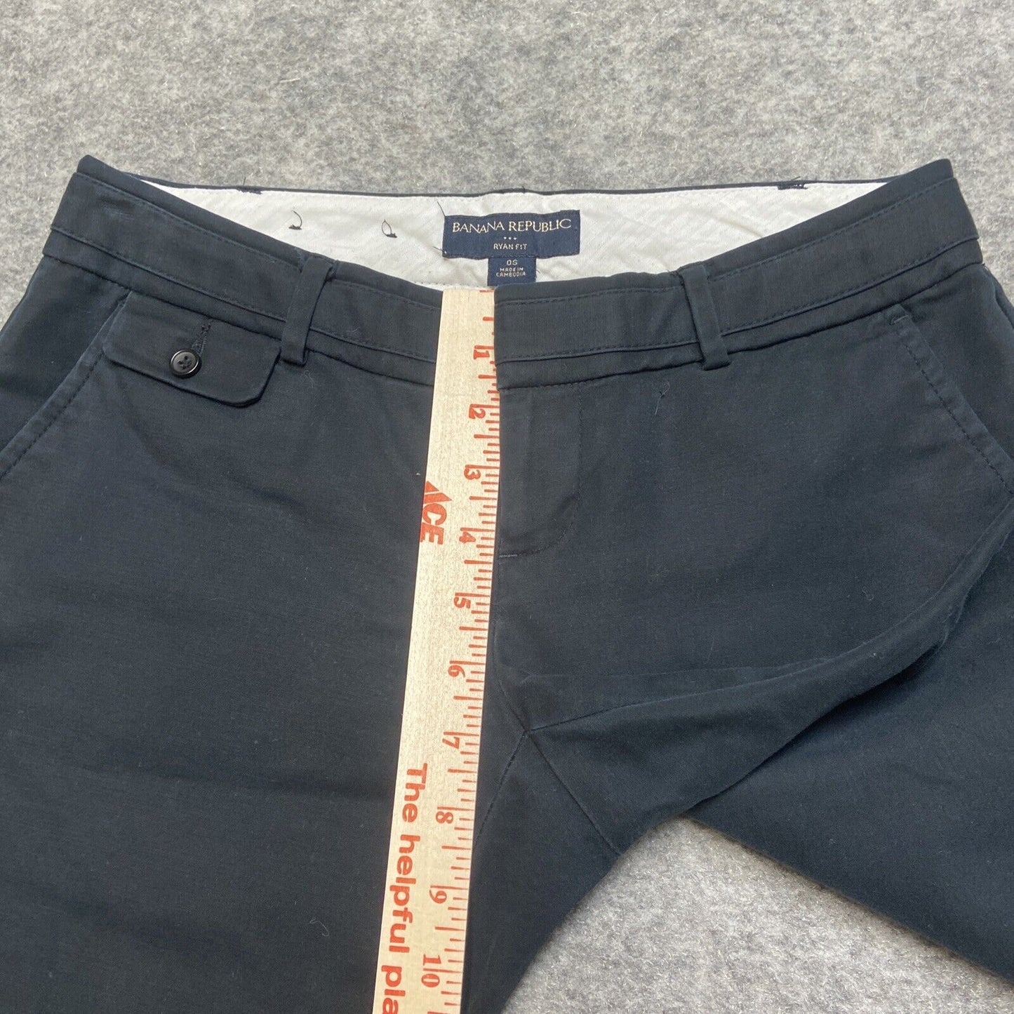 Banana Republic Ryan Fit Flared Chino Pants Women's Size 0S Black Pants