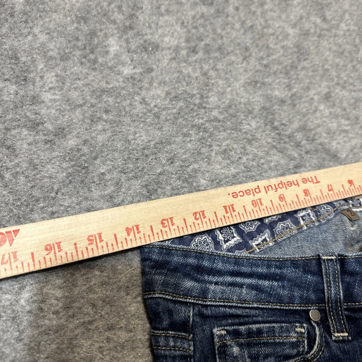 Paige Robertson Cropped Flare Jeans Women's Size 27 Blue Dark Wash Denim