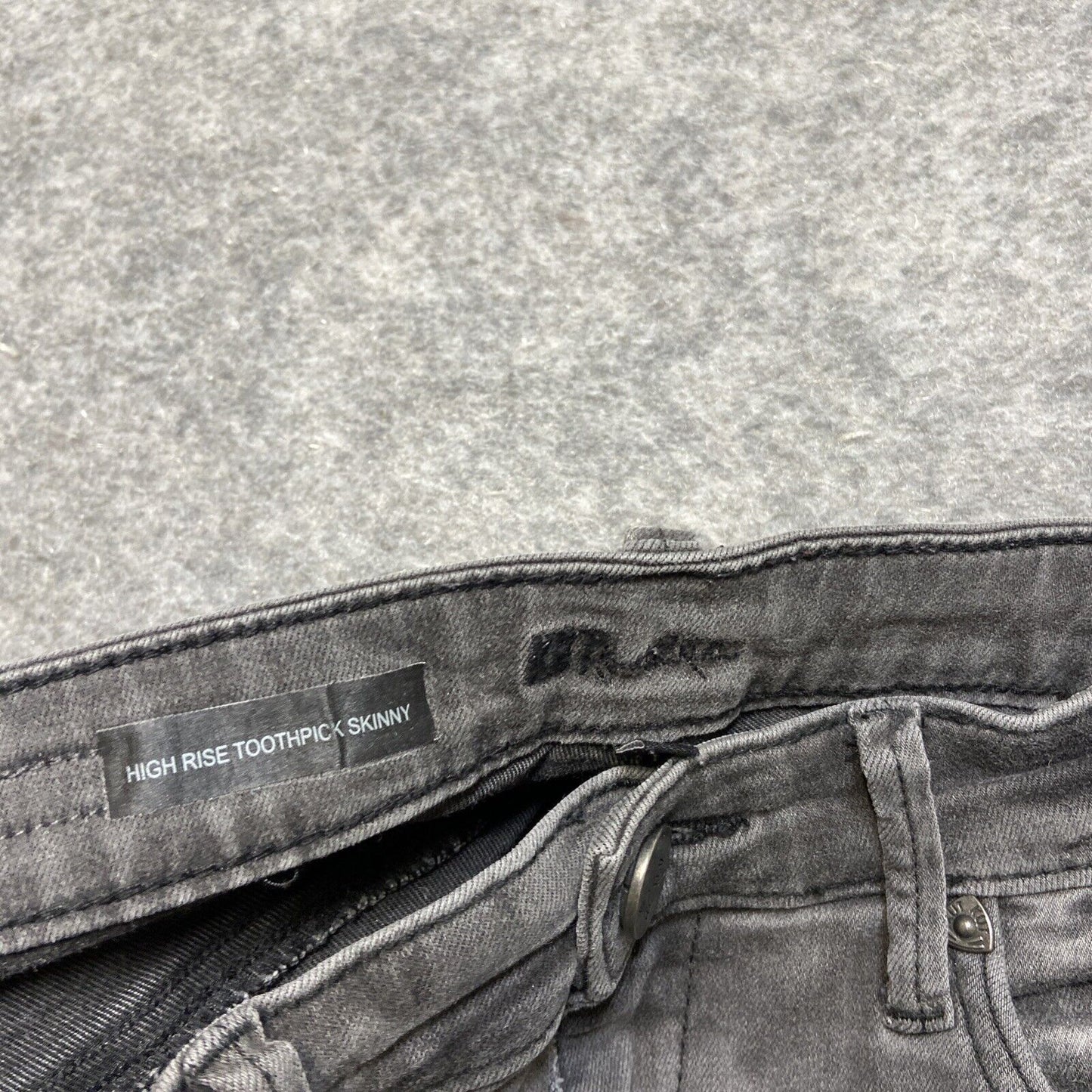 KUT From The Kloth High Rise Toothpick Skinny Jeans Women's Size 6 Gray Denim