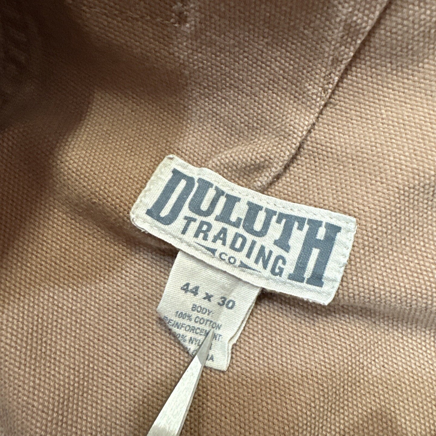 Duluth Men's Double Knee Carpenter Cargo Jeans Sz 44x26 Brown Tool Denim