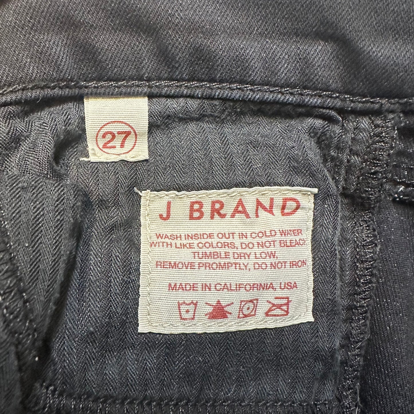 J Brand Skinny Jeans Women's Sz 27 Black Denim