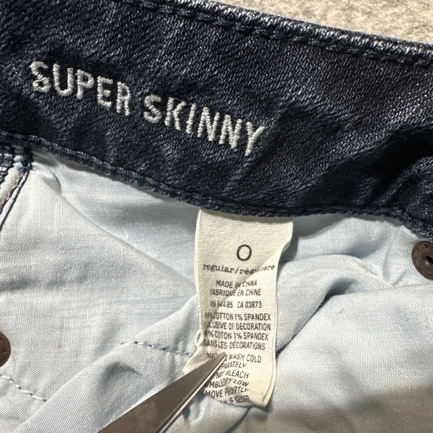 American Eagle Stretch Women's Super Skinny Jeans Size 0R Blue Dark Denim
