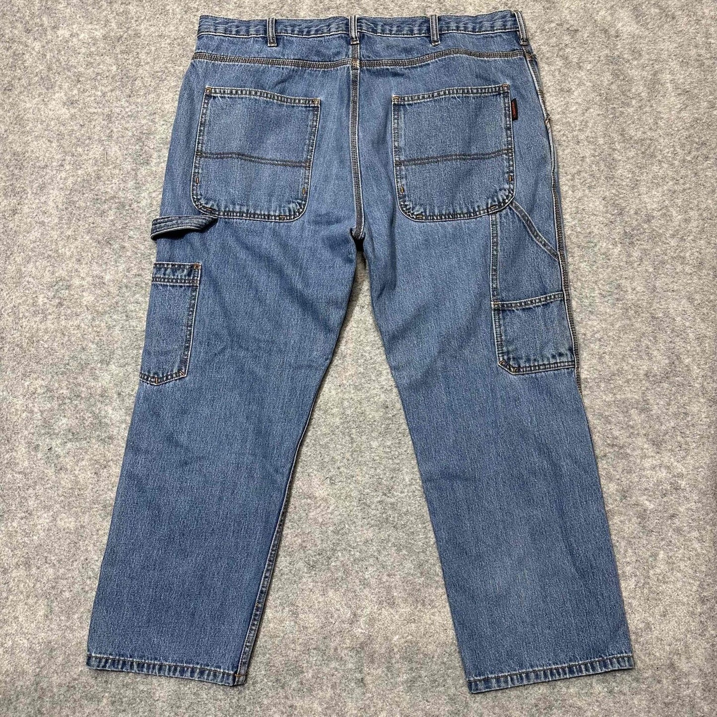 Wolverine Men's Boulder Straight Leg Cargo Work Jeans Size 40/30 Blue Wash Denim