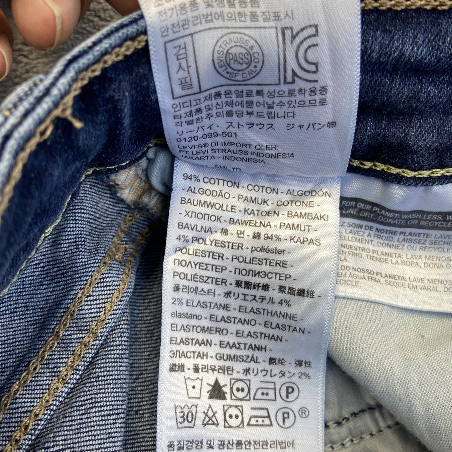 Levi's Distressed 721 Skinny Jeans Women’s 30x30 Blue Denim