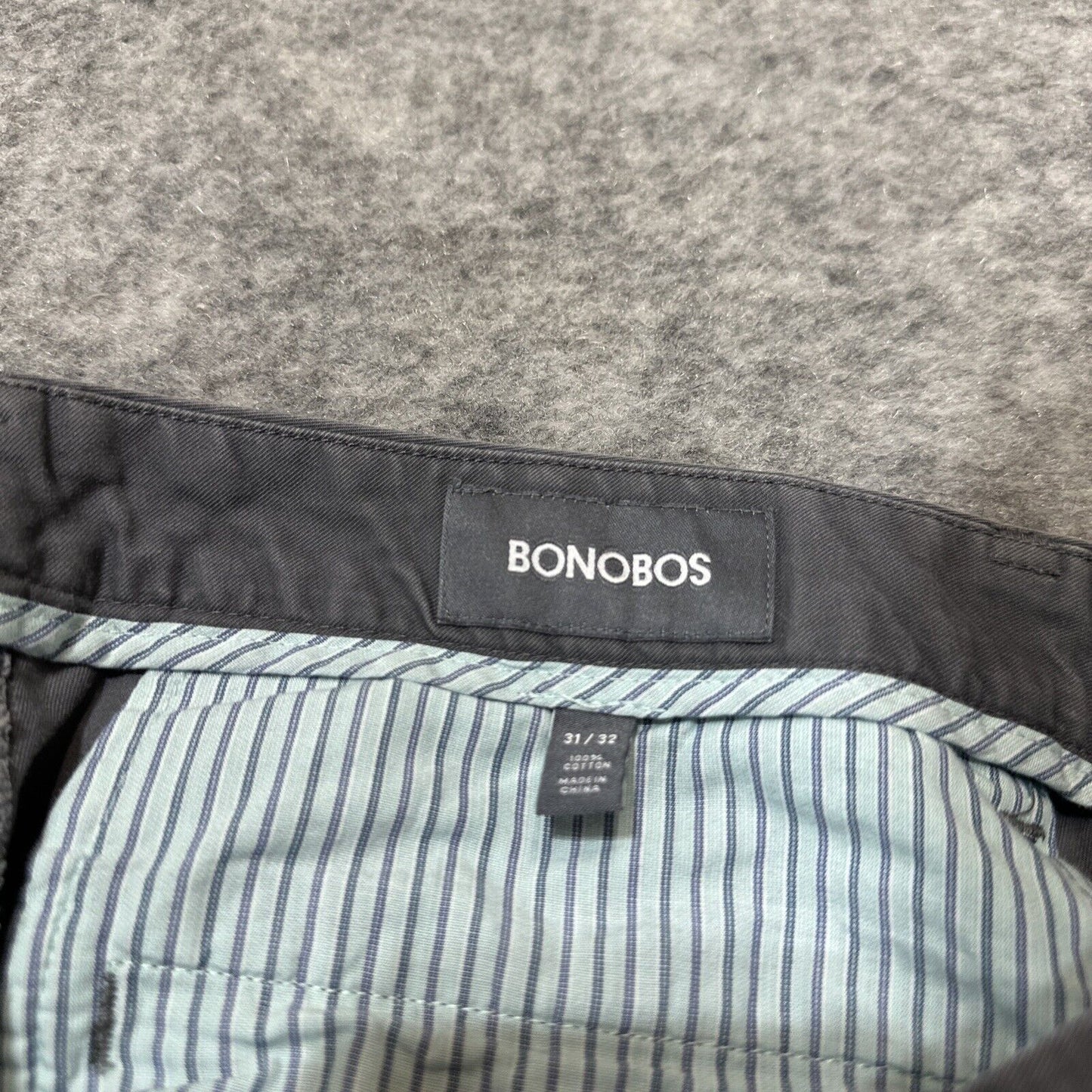 Bonobos Tailored Men's Size 31/32 Gray Light Wash Chino Pants
