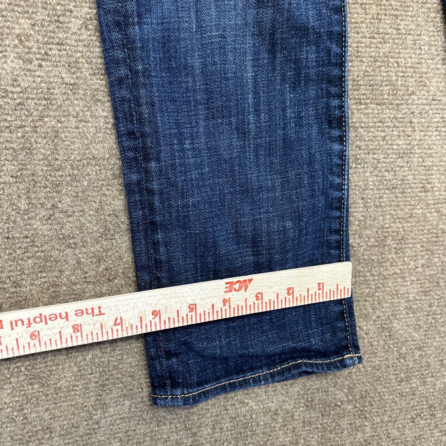 American Eagle Artist Crop Stretch Women's Straight Jeans Size 2R Blue Dark Wash