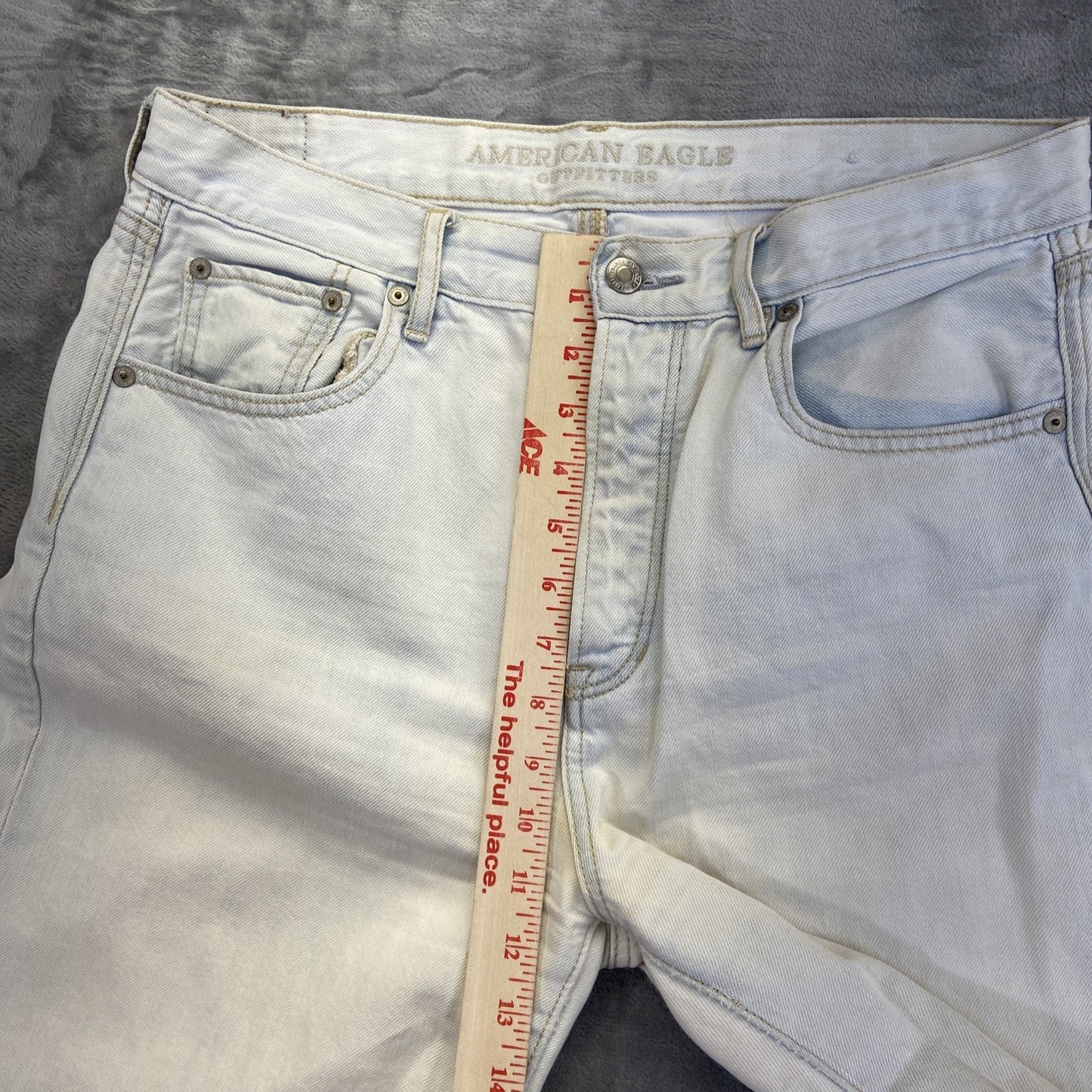 American Eagle Wide Leg Crop Jeans Women's Size 10 R Blue Denim