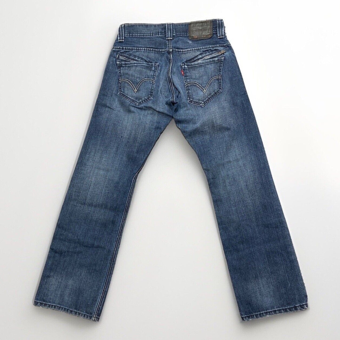 Levi's 514 Slim Straight Jeans Mens Size 29x30 Western Dark Wash Zip Pocket Rare