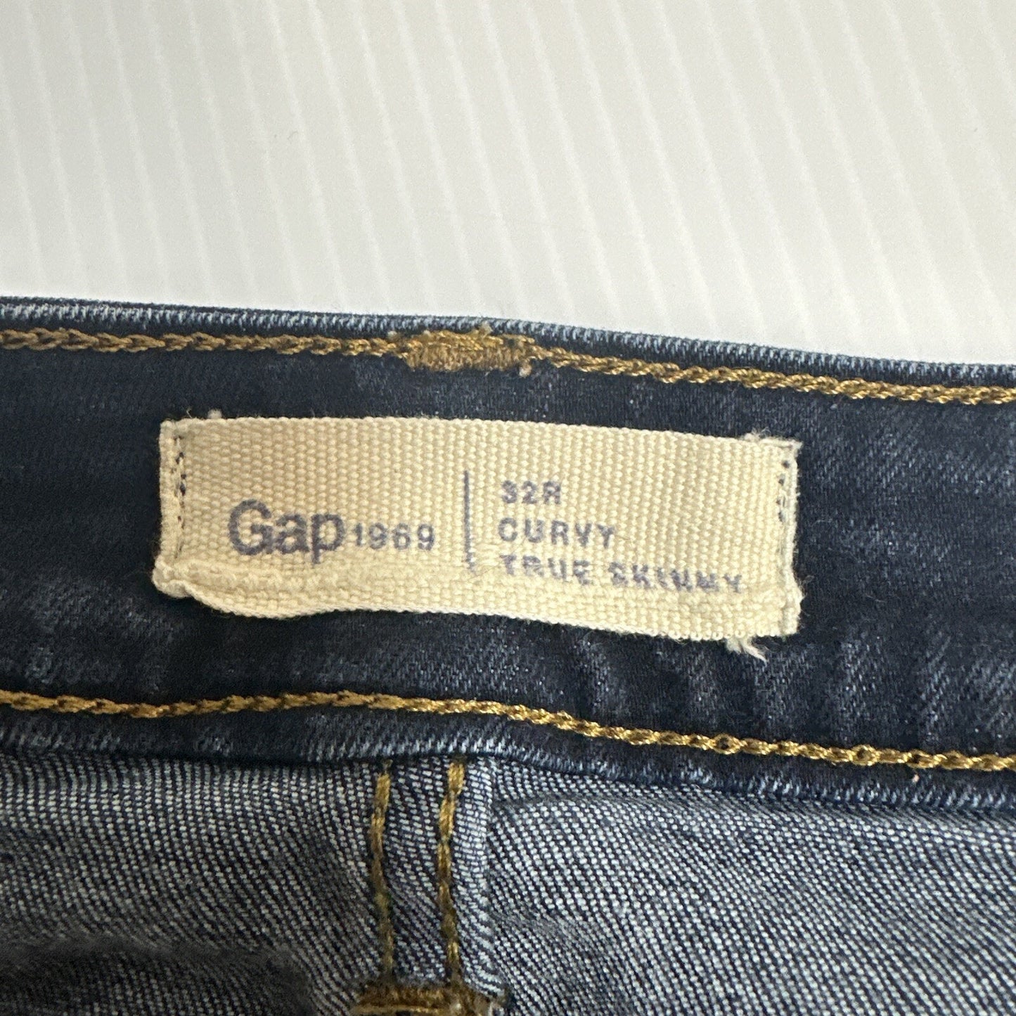 Gap 1969 Curvy True Skinny Women's Jeans Size 32 R Blue Dark Wash Denim