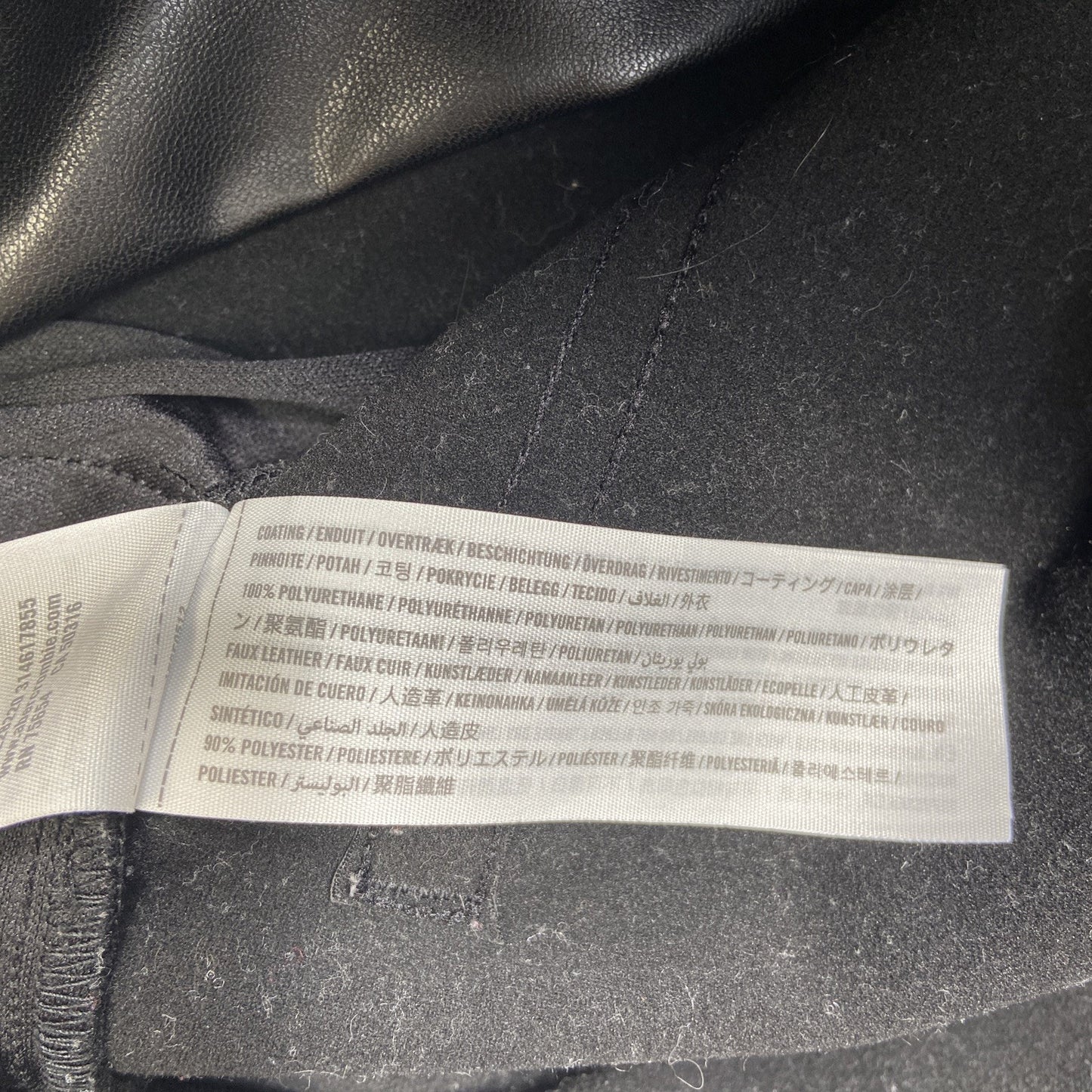 Abercrombie & Fitch Curve Love Vegan Leather Straight Jeans Women's Sz 27 Black