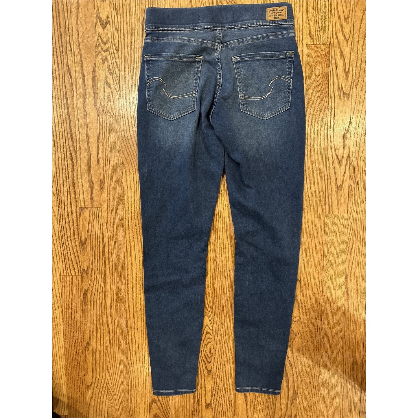 Signature by Levi Strauss Shaping Pull-On Skinny Blue Denim Jeans Size 4M