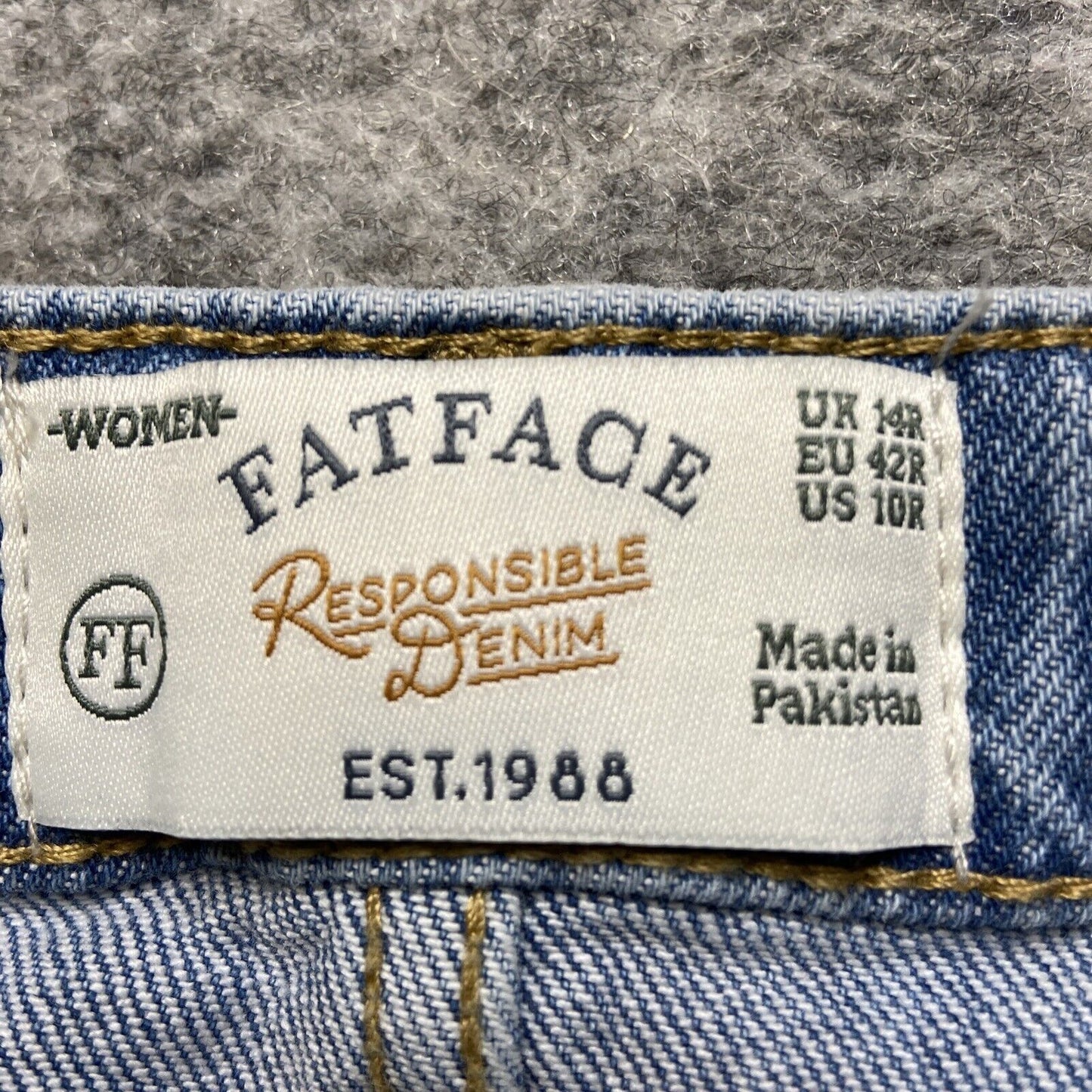 Fat Face A Line Maxi Denim Skirt Women's Size 14R Light Blue Denim